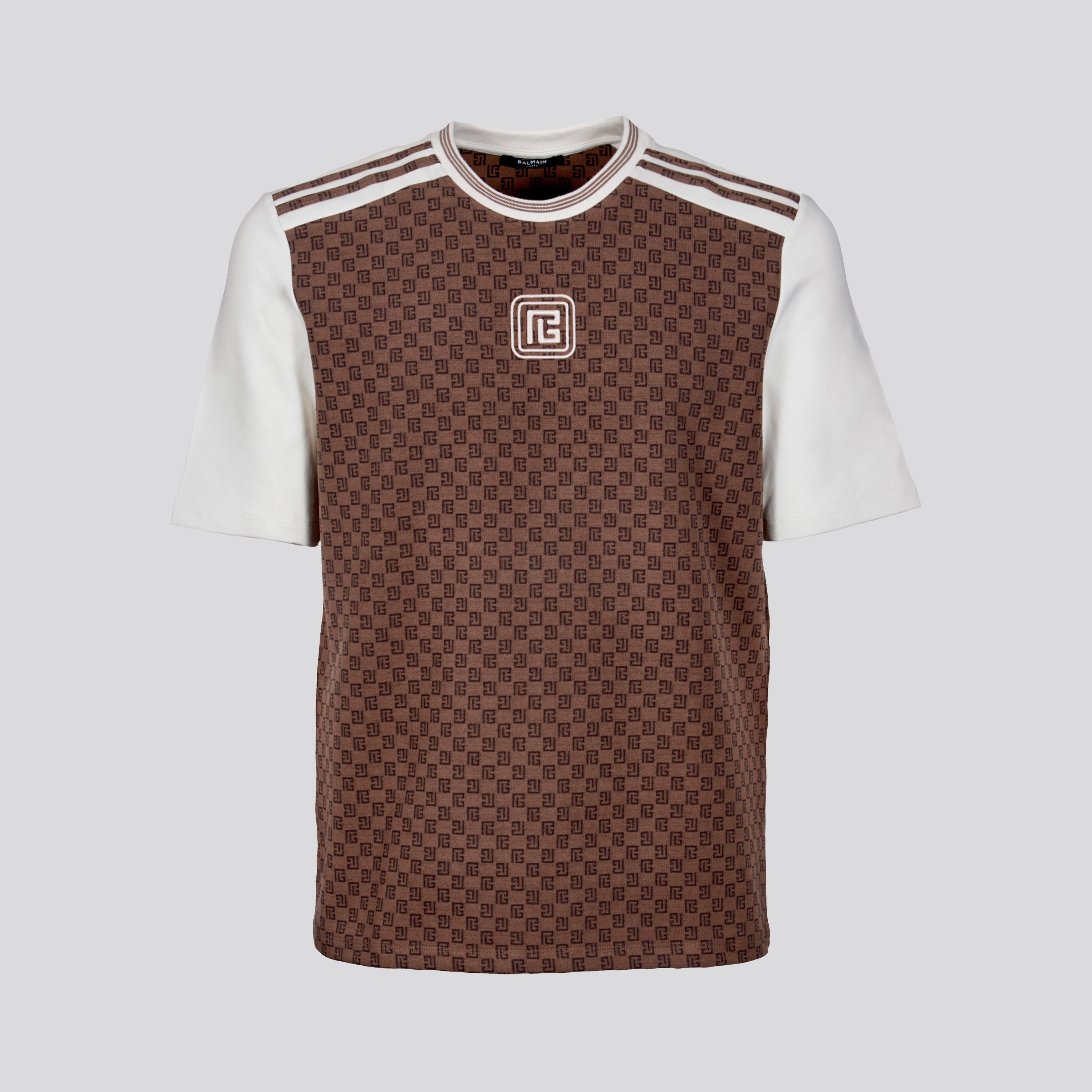 Camiseta Negra Balmain PB Mini Monogram