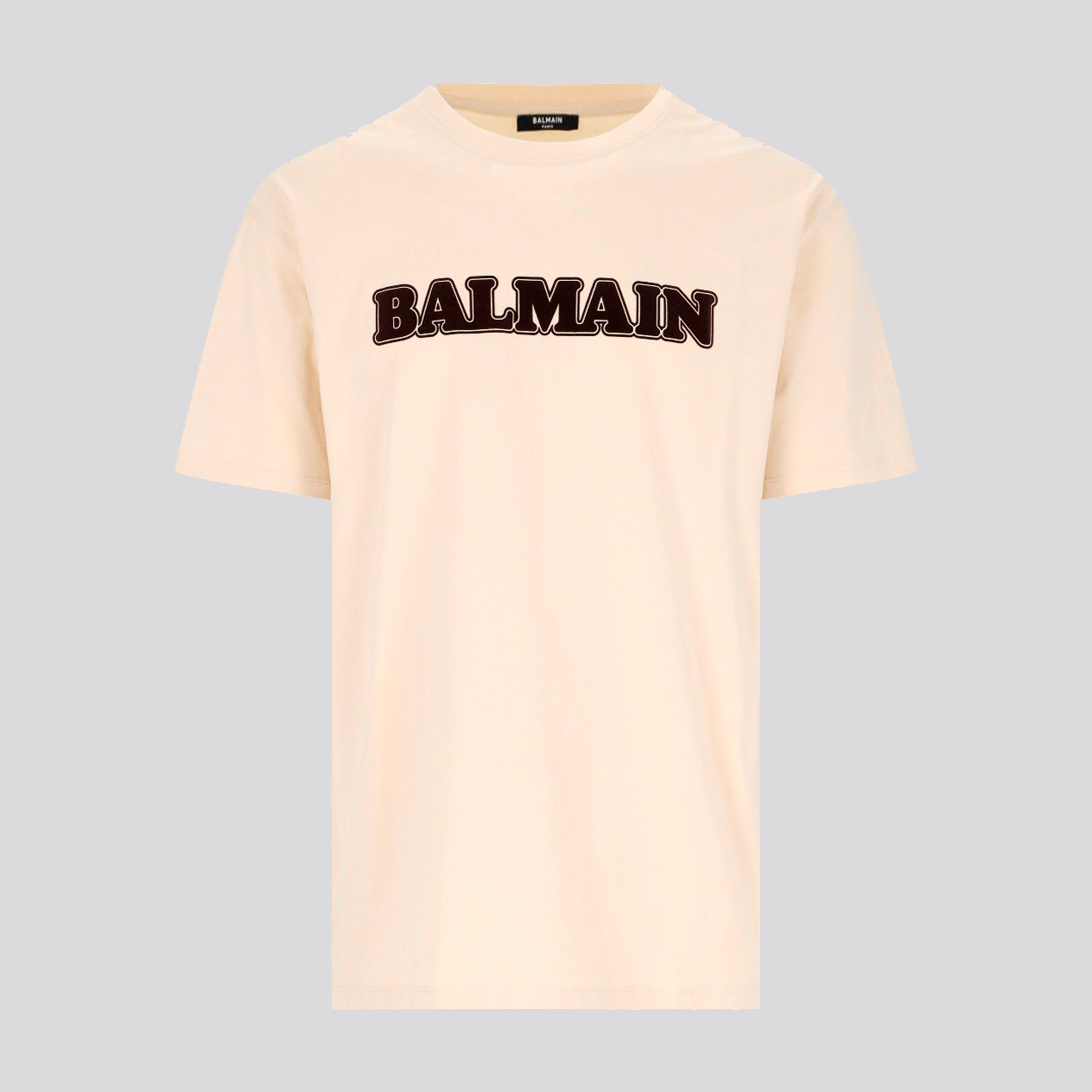 Camiseta Beige Balmain Retro