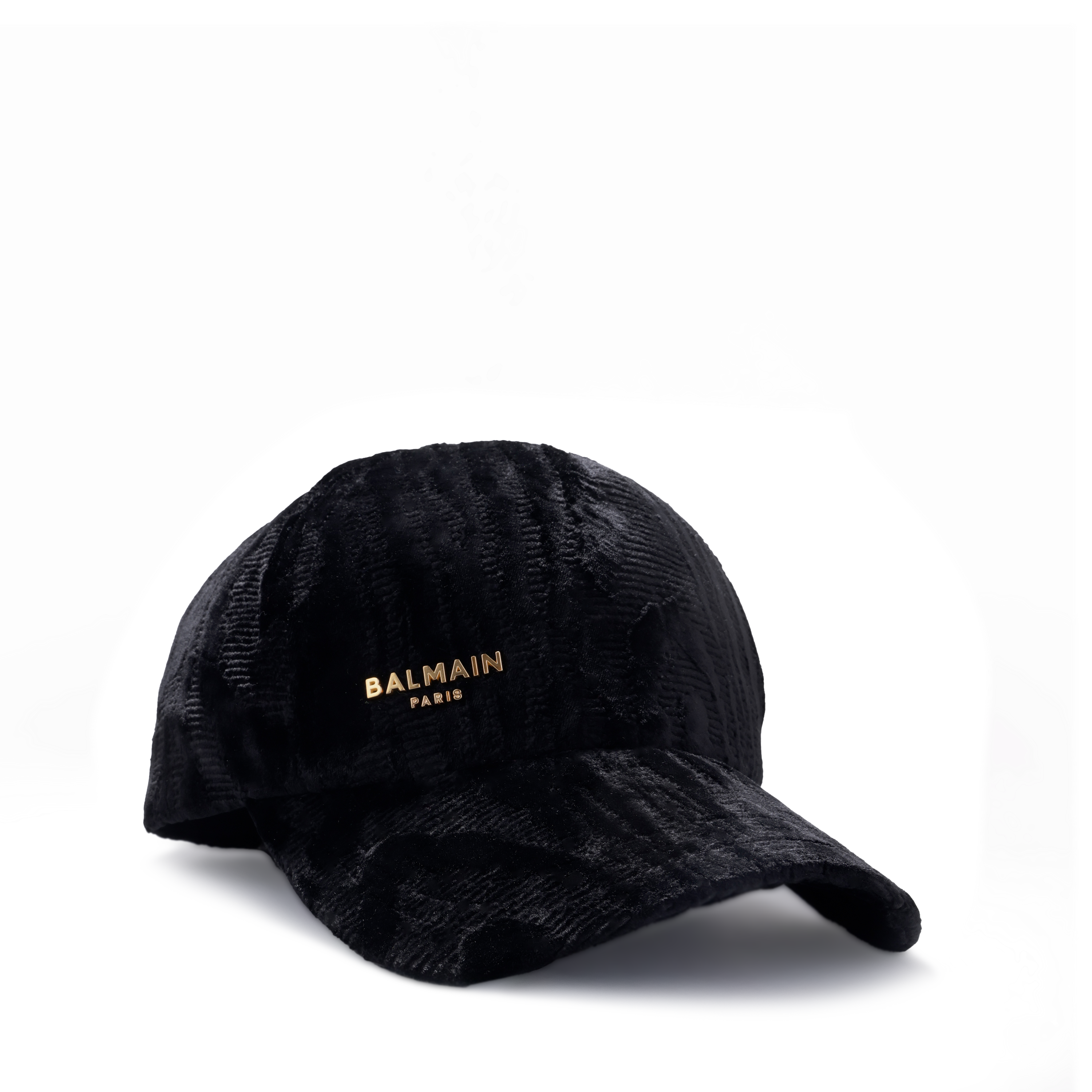 Gorra Negra Balmain Velvet