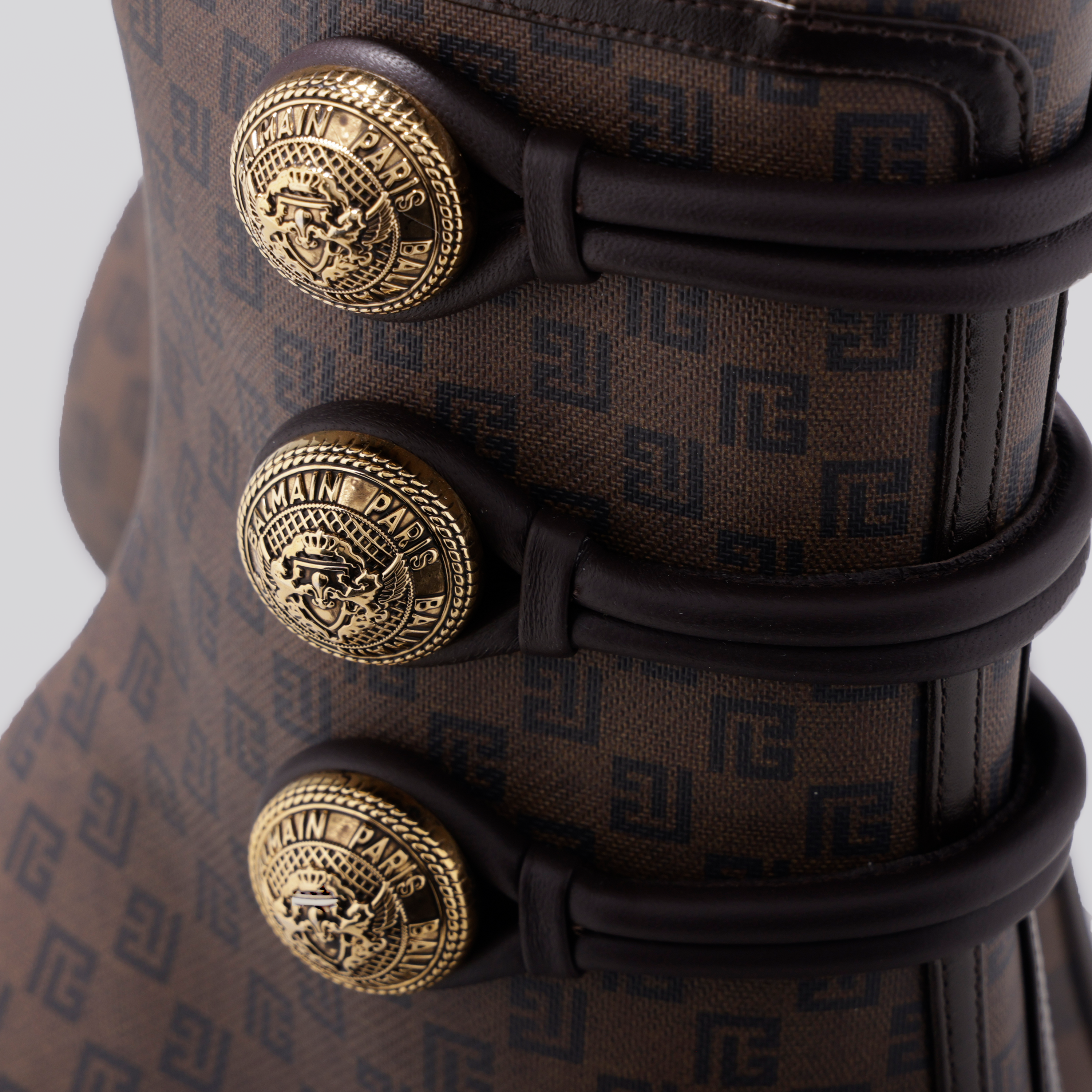 Botas Café Balmain Alma-Mini Monogramme