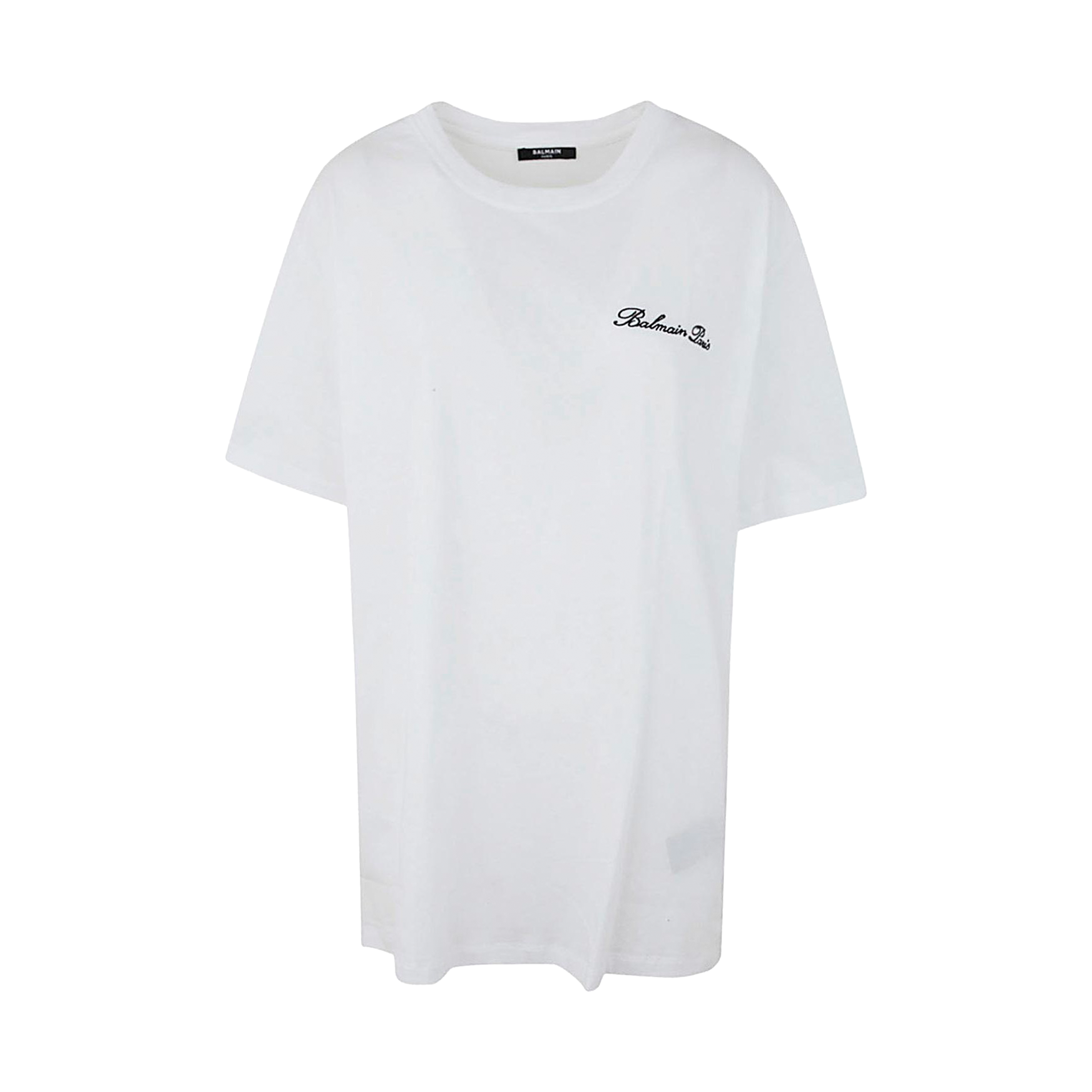 Camiseta Blanca Balmain Signature Embroidered
