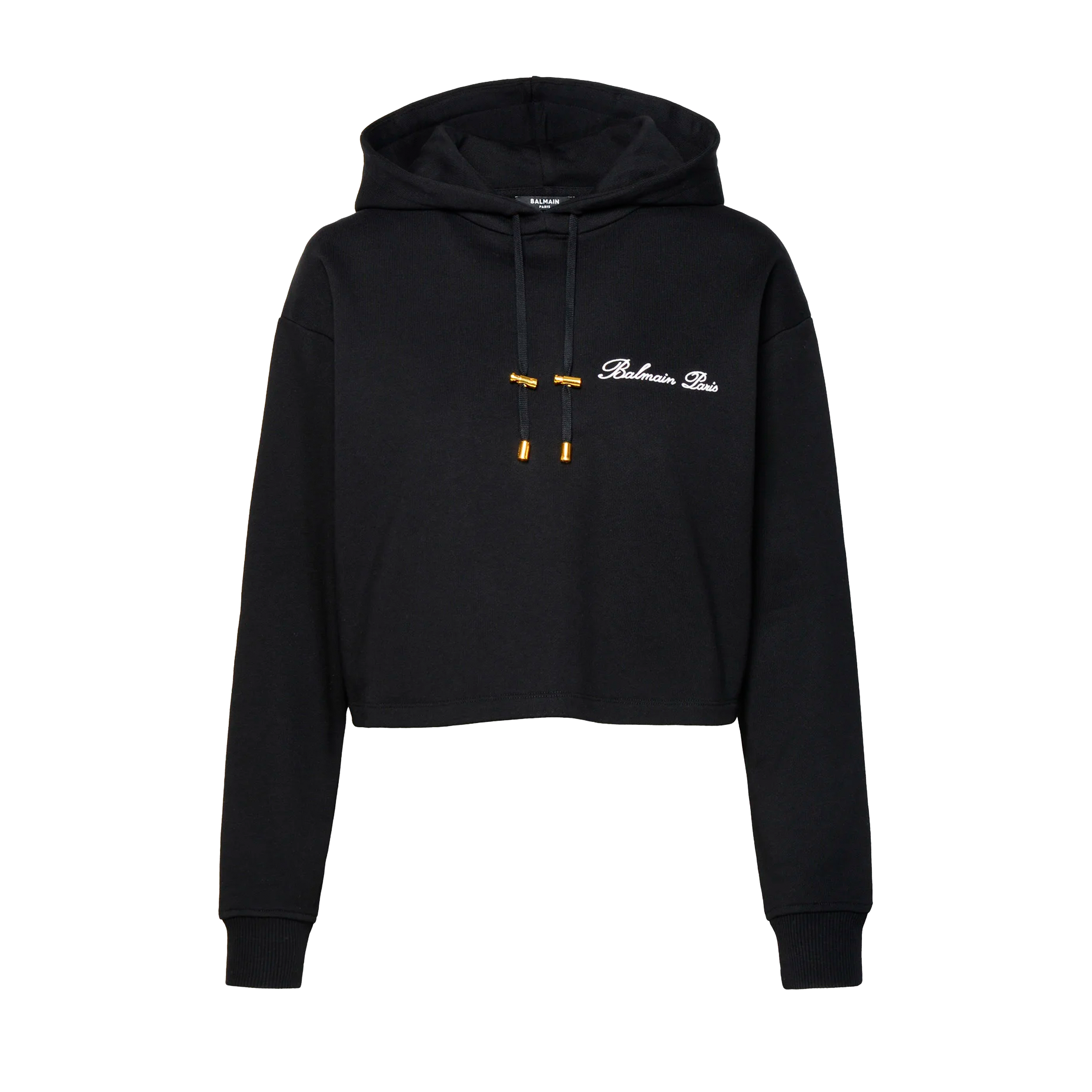 Buzo Negro Balmain Signatur Cropped