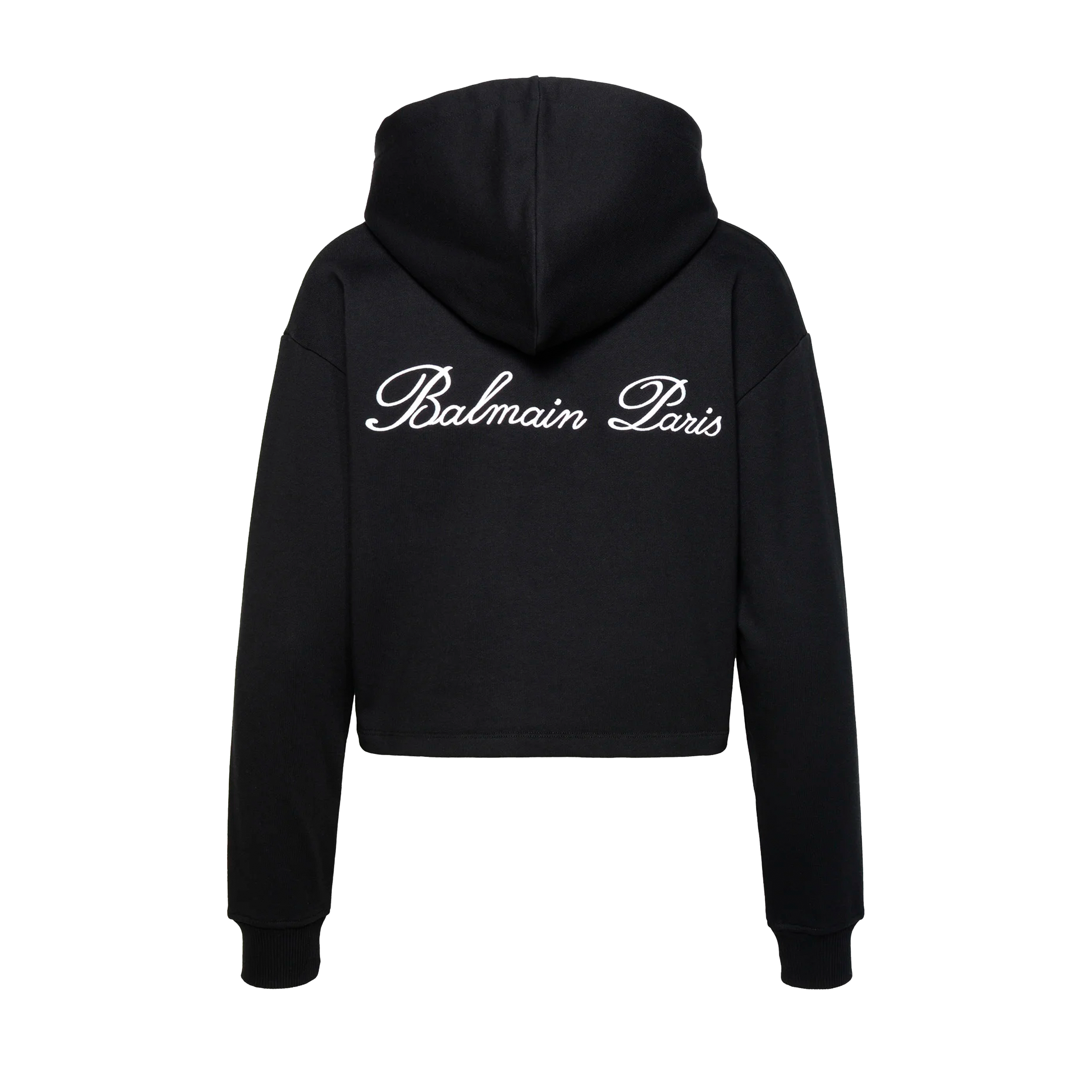 Buzo Negro Balmain Signatur Cropped