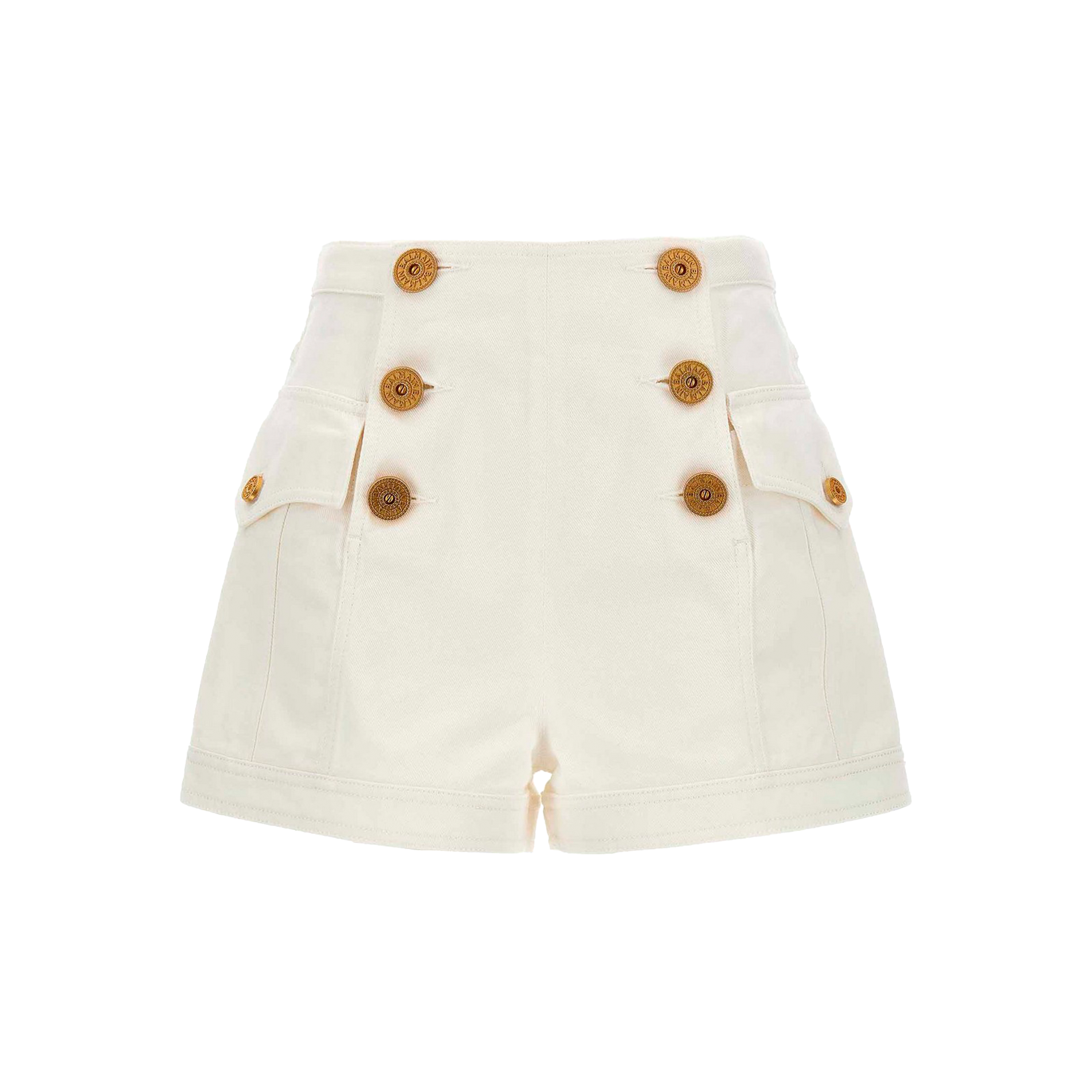 Short Blanco Balmain 6 Btn