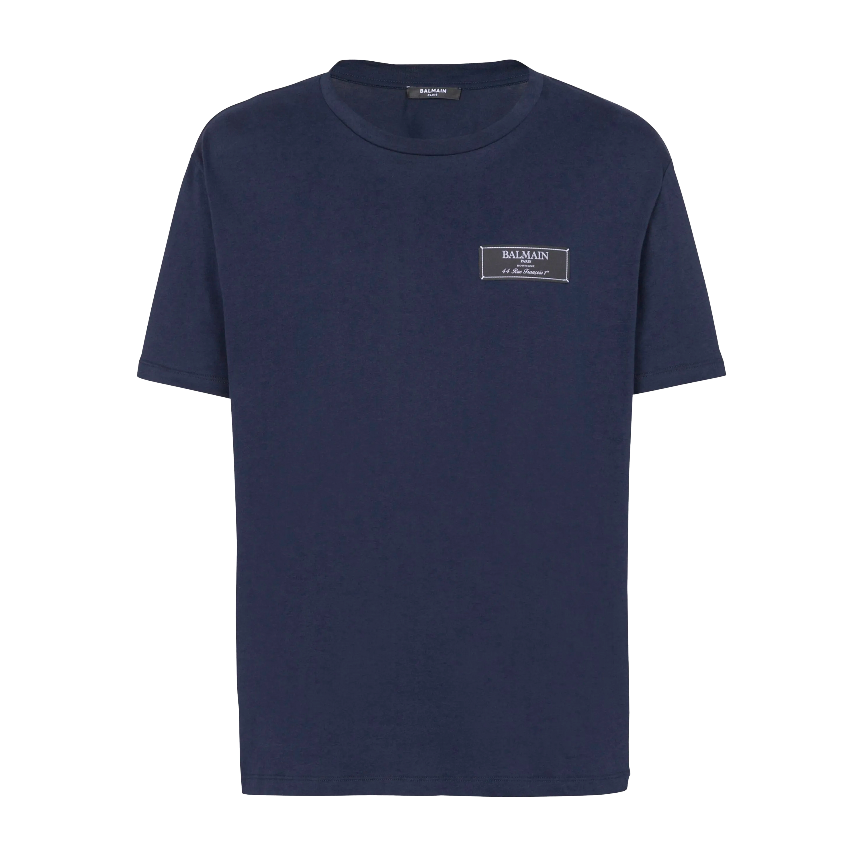 Camiseta Tipo Polo Azul Balmain Tag