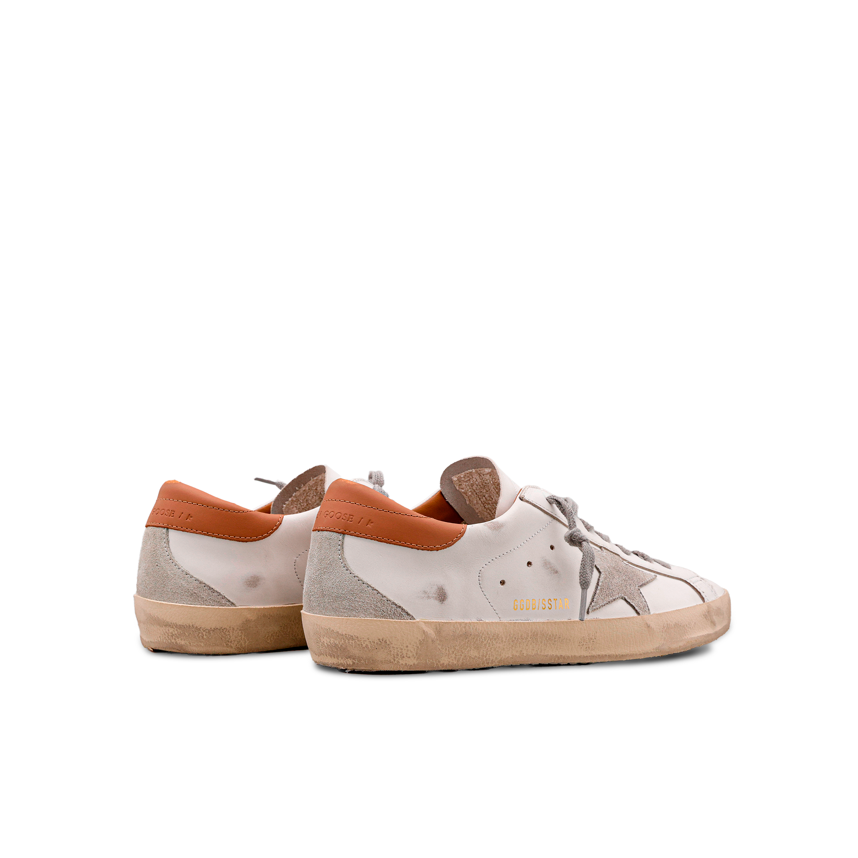 Sneakers Blanco Naranja Golden Goose Super-Star Leather Upper