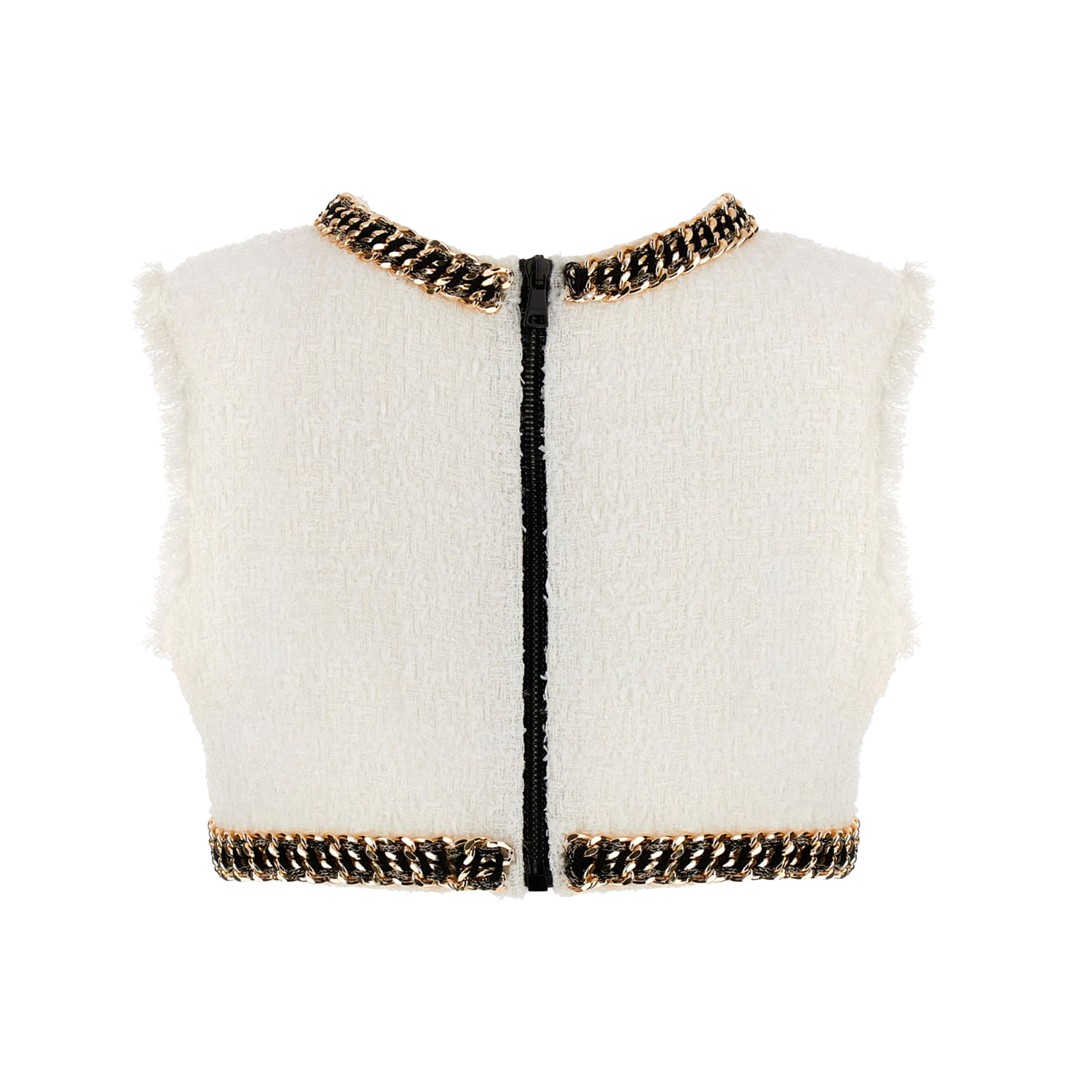 Top Blanco Balmain Logo Signature
