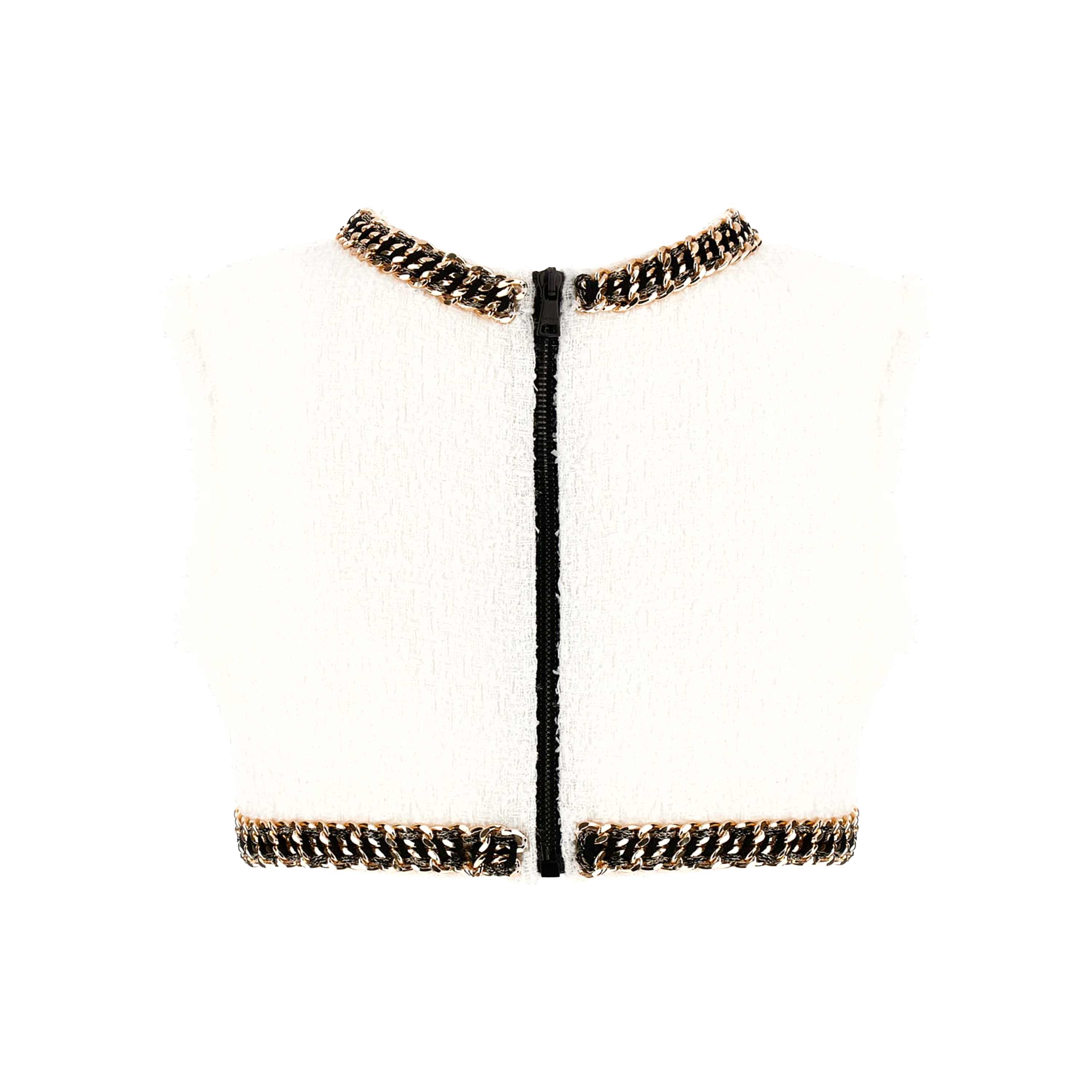 Top Blanco Balmain Logo Signature