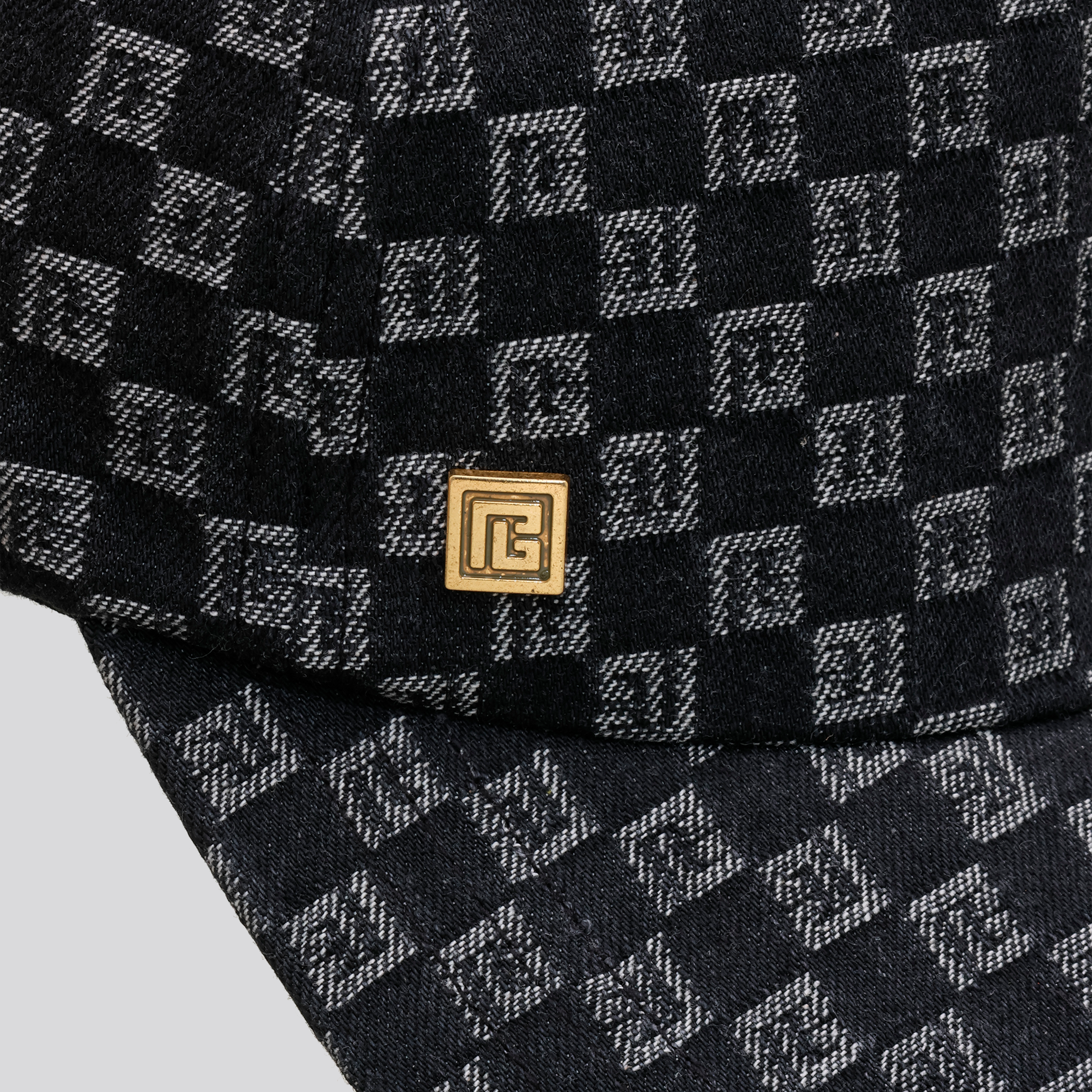 Gorra Negro Balmain Pb Monogram