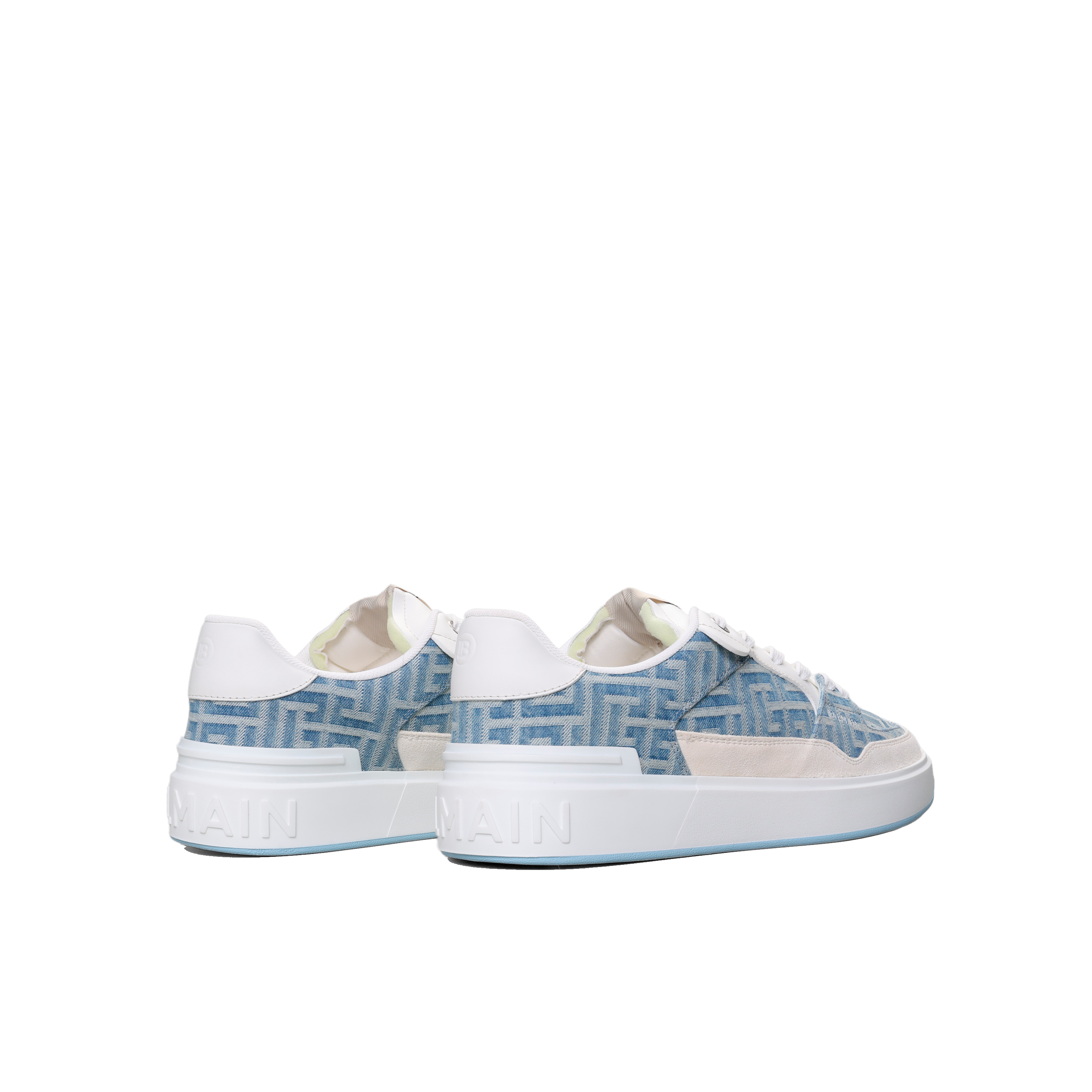 Sneakers Denim Balmain B-Court Labyrinth Mng Denim