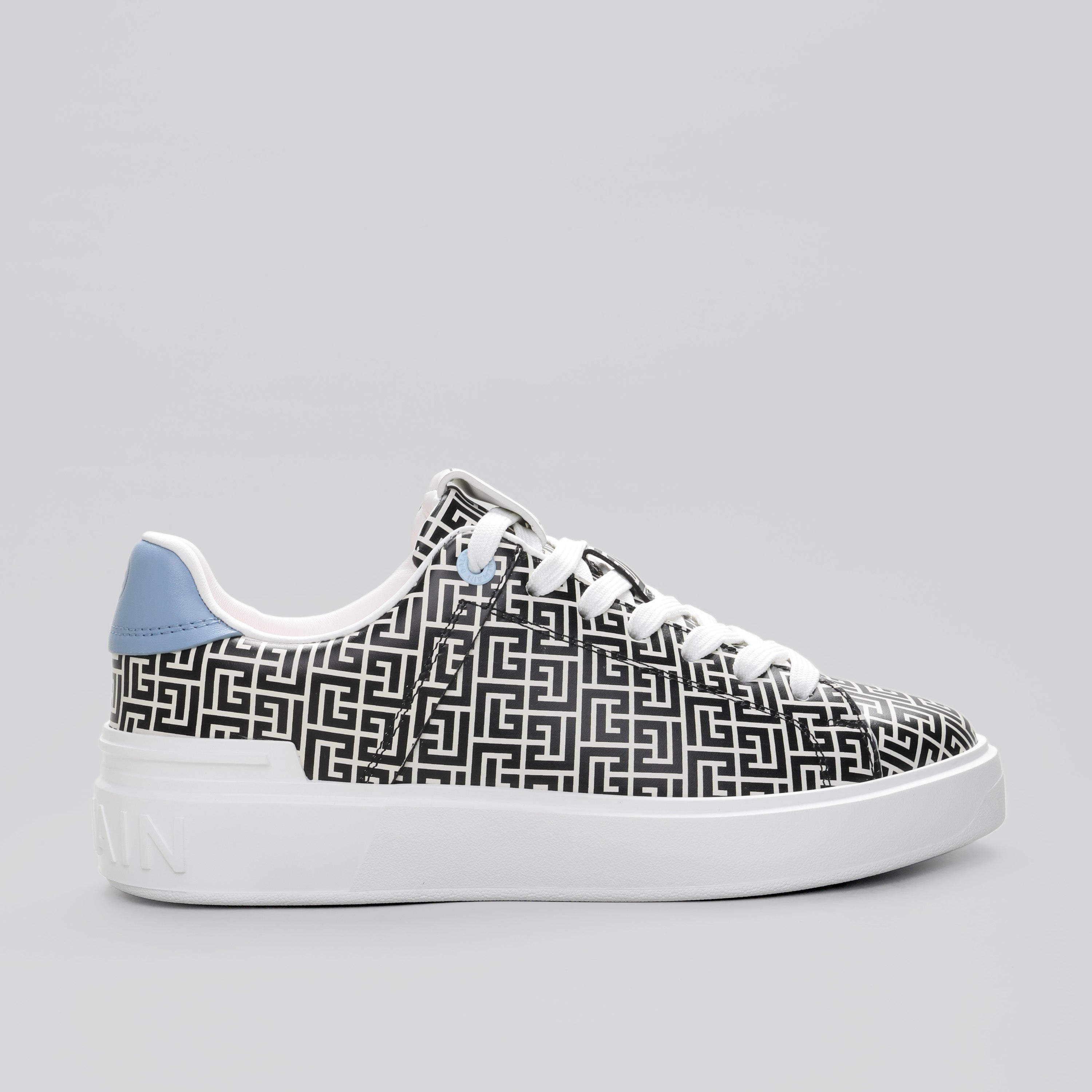 Sneakers Blancos Balmain B-Court-Calfskin Emb PB