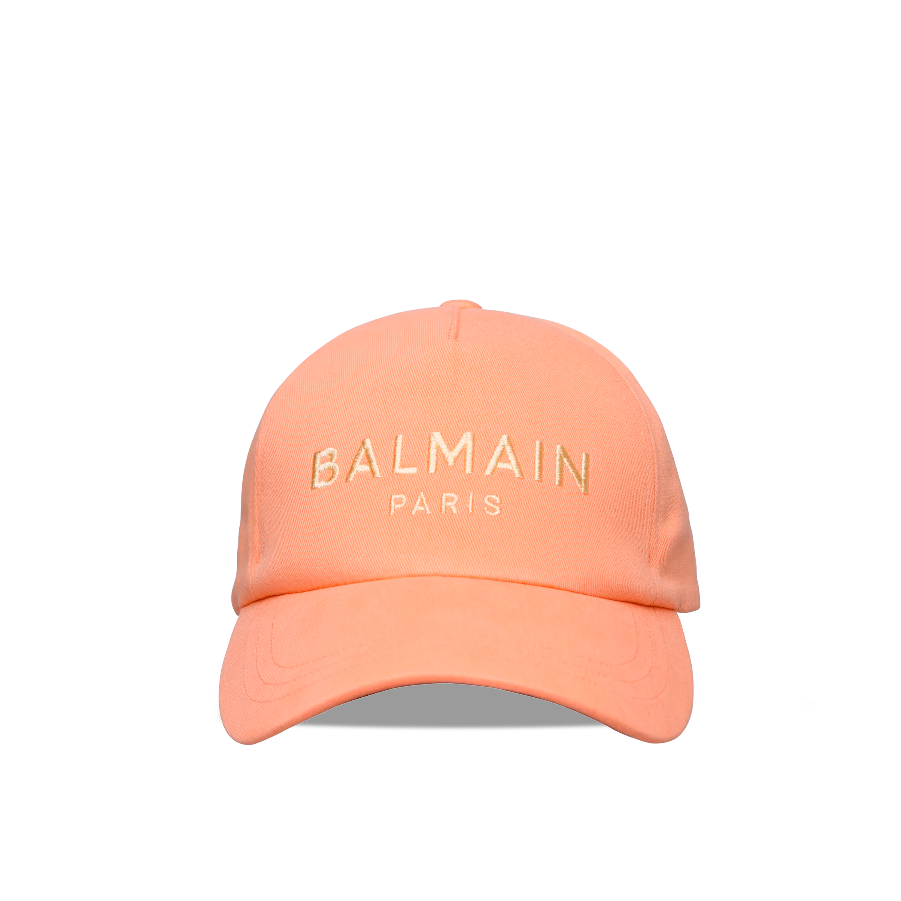 Gorra Naranja Balmain Logo