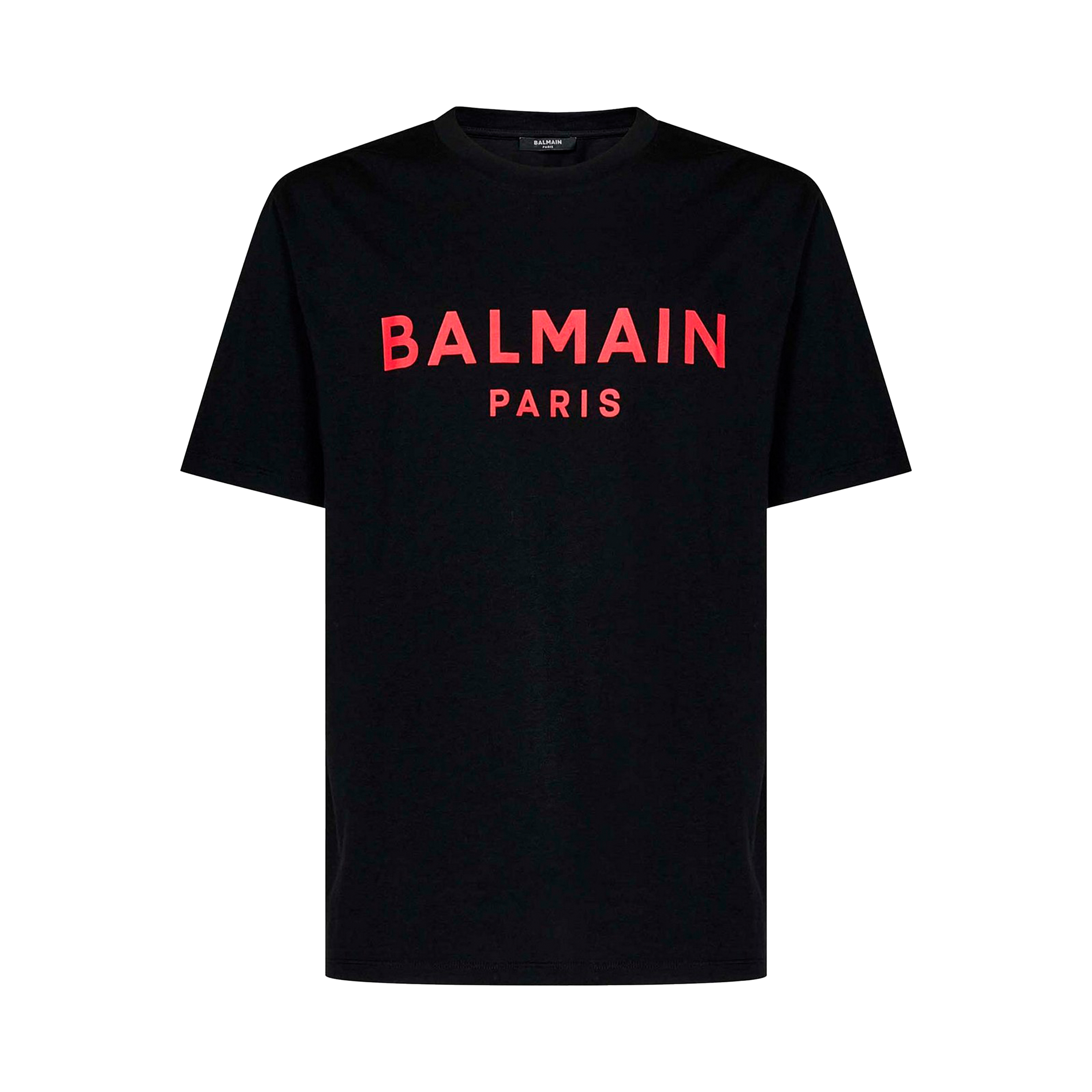 Camiseta Negra Balmain Paris Logo
