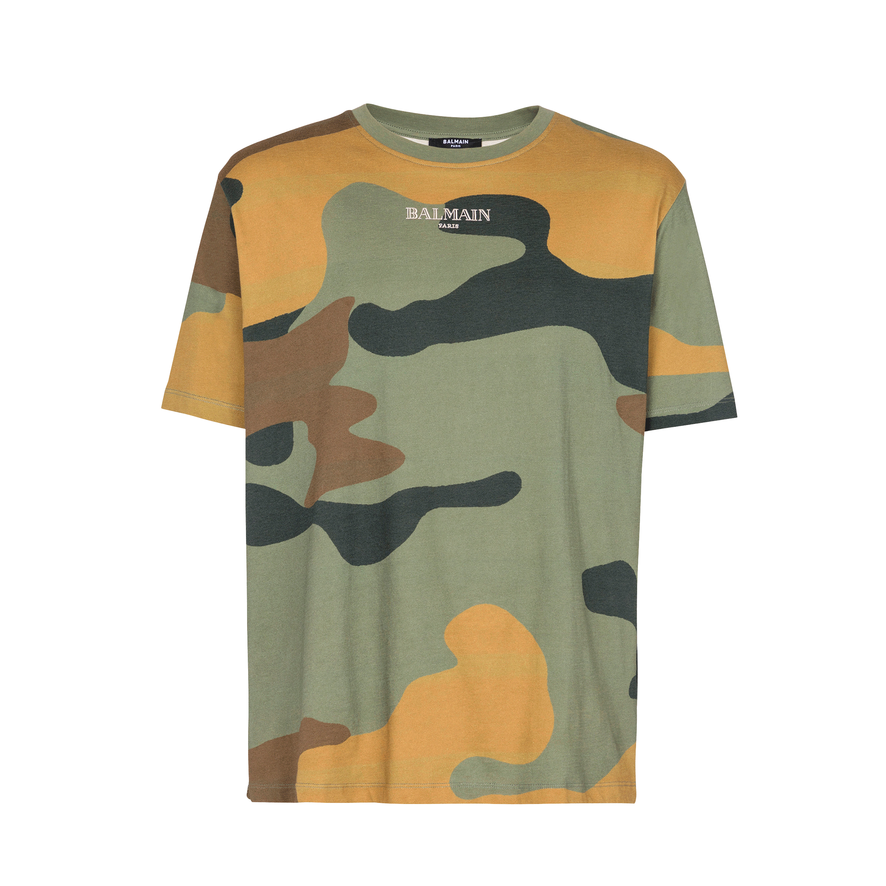 Camiseta Verde Balmain Camouflage