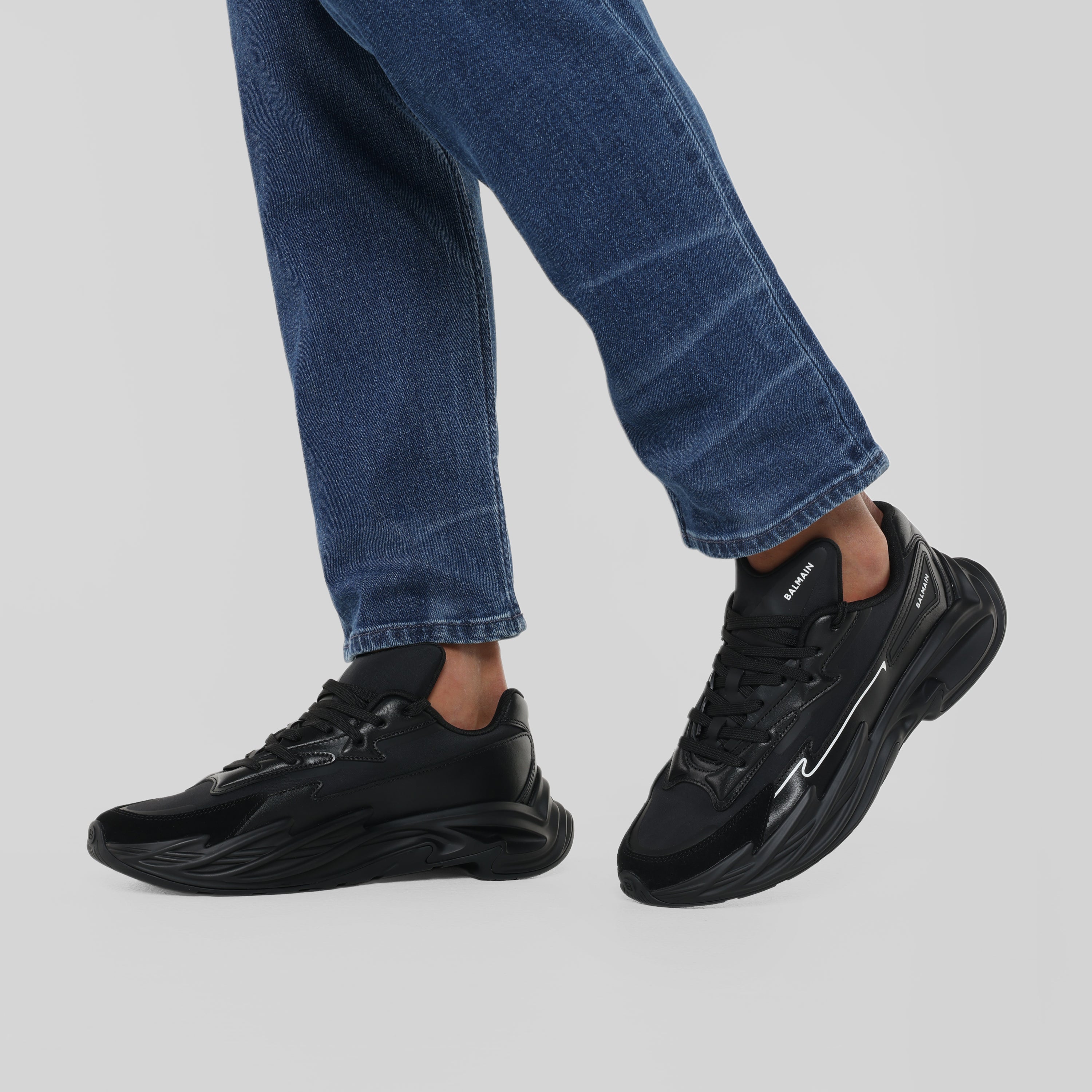 Sneakers Negros Balmain Run-Row