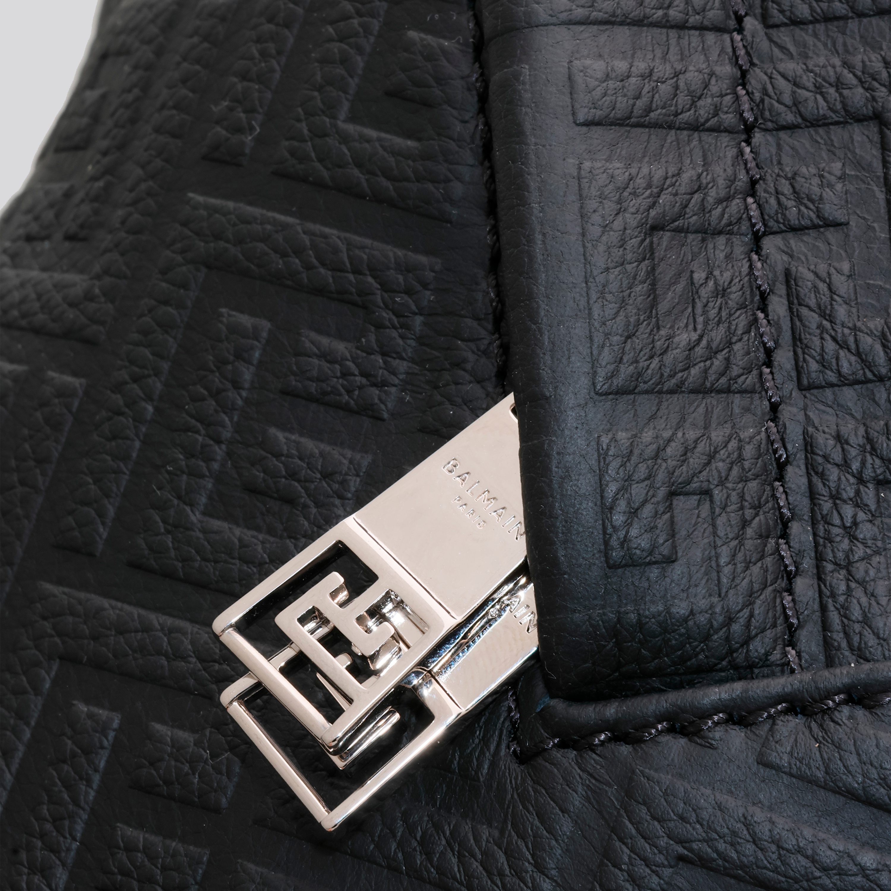 Mochila Negra Balmain Leather