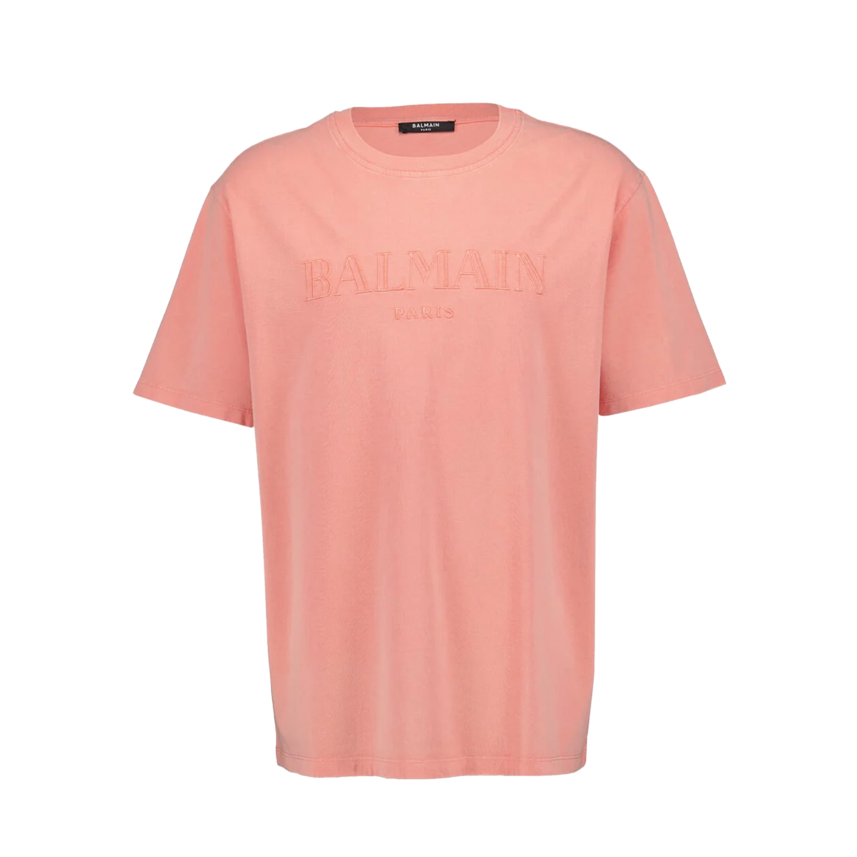 Camiseta Rosada Balmain Paris Logo