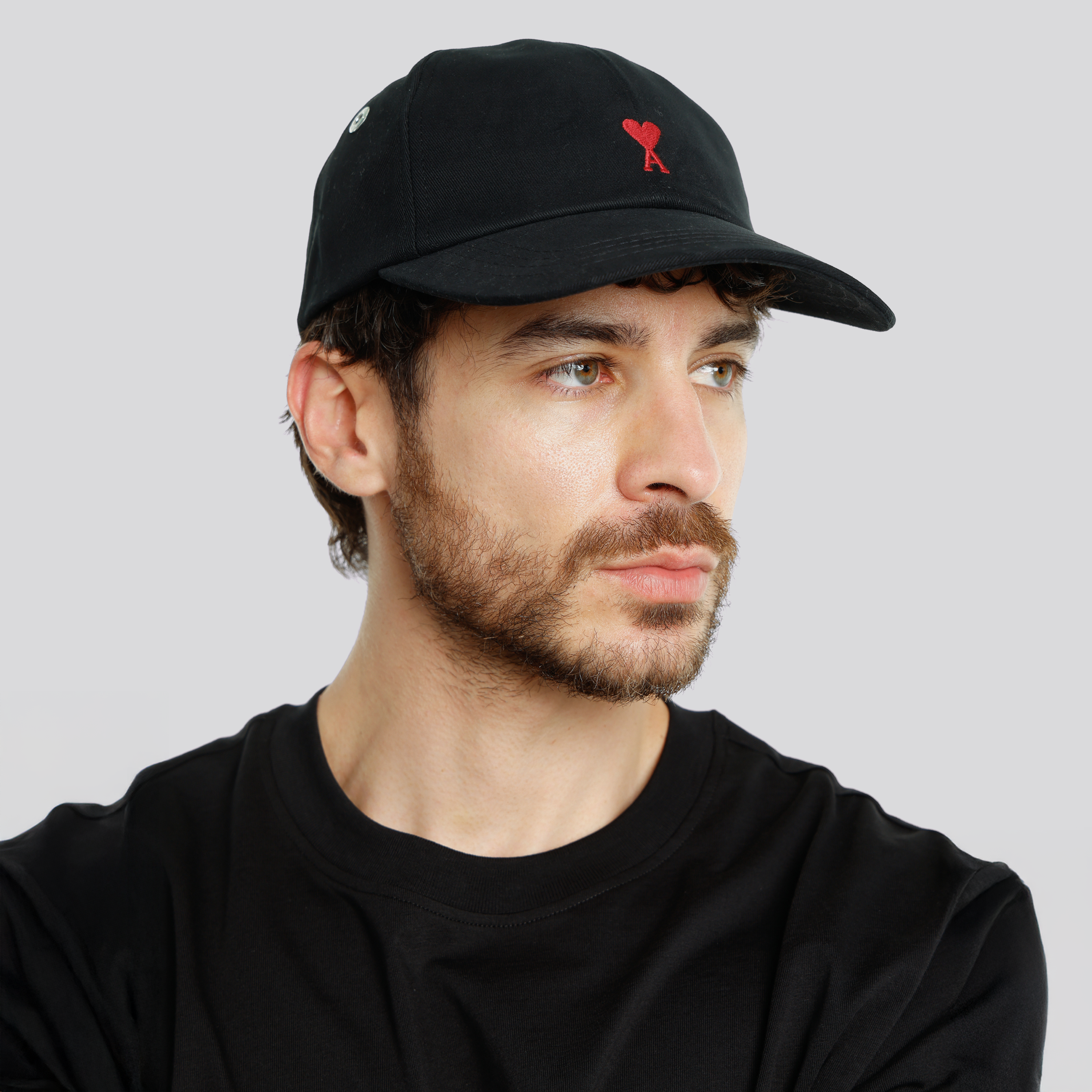 Gorra Negro Ami Paris Coeur