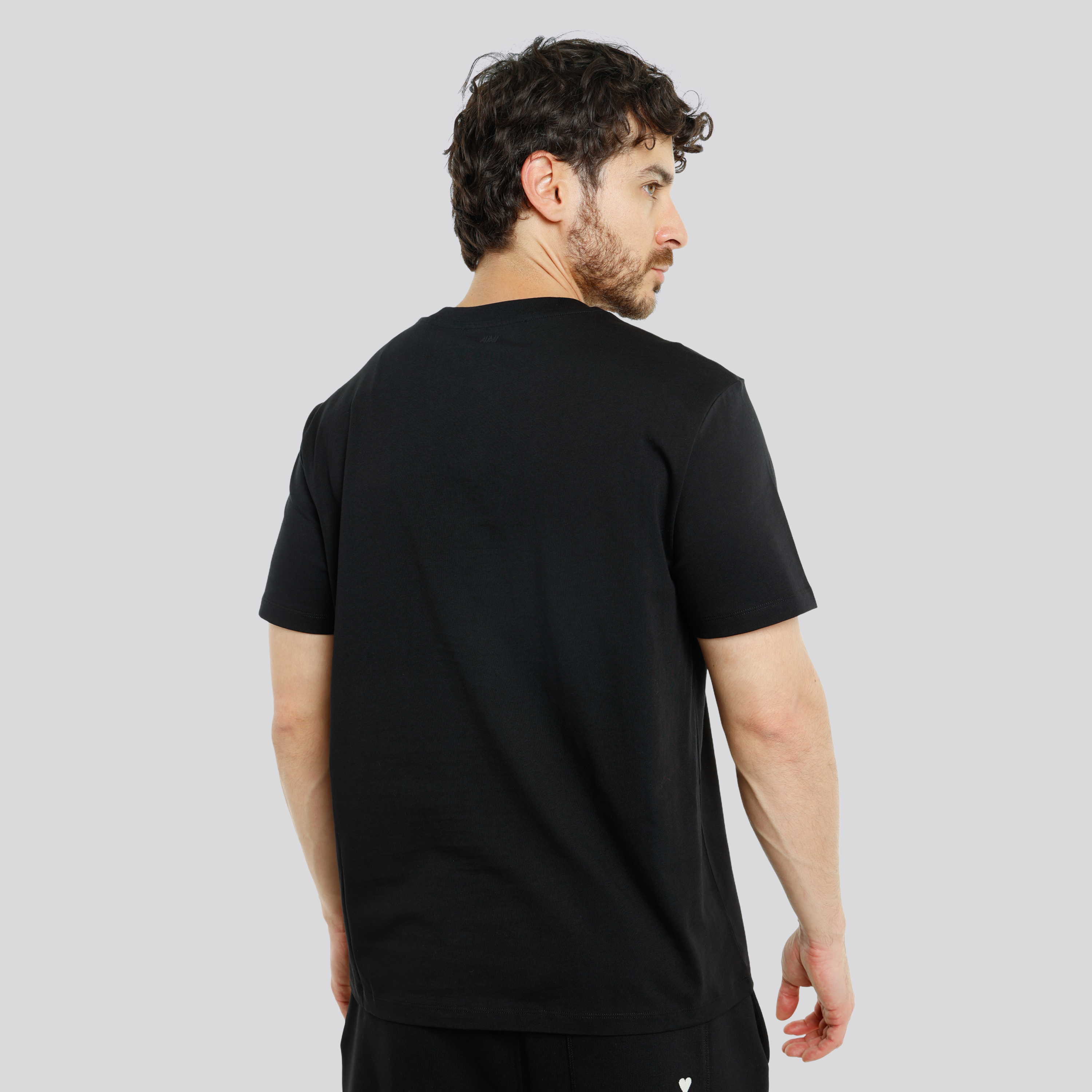 Camiseta Negra Ami Paris Coeur