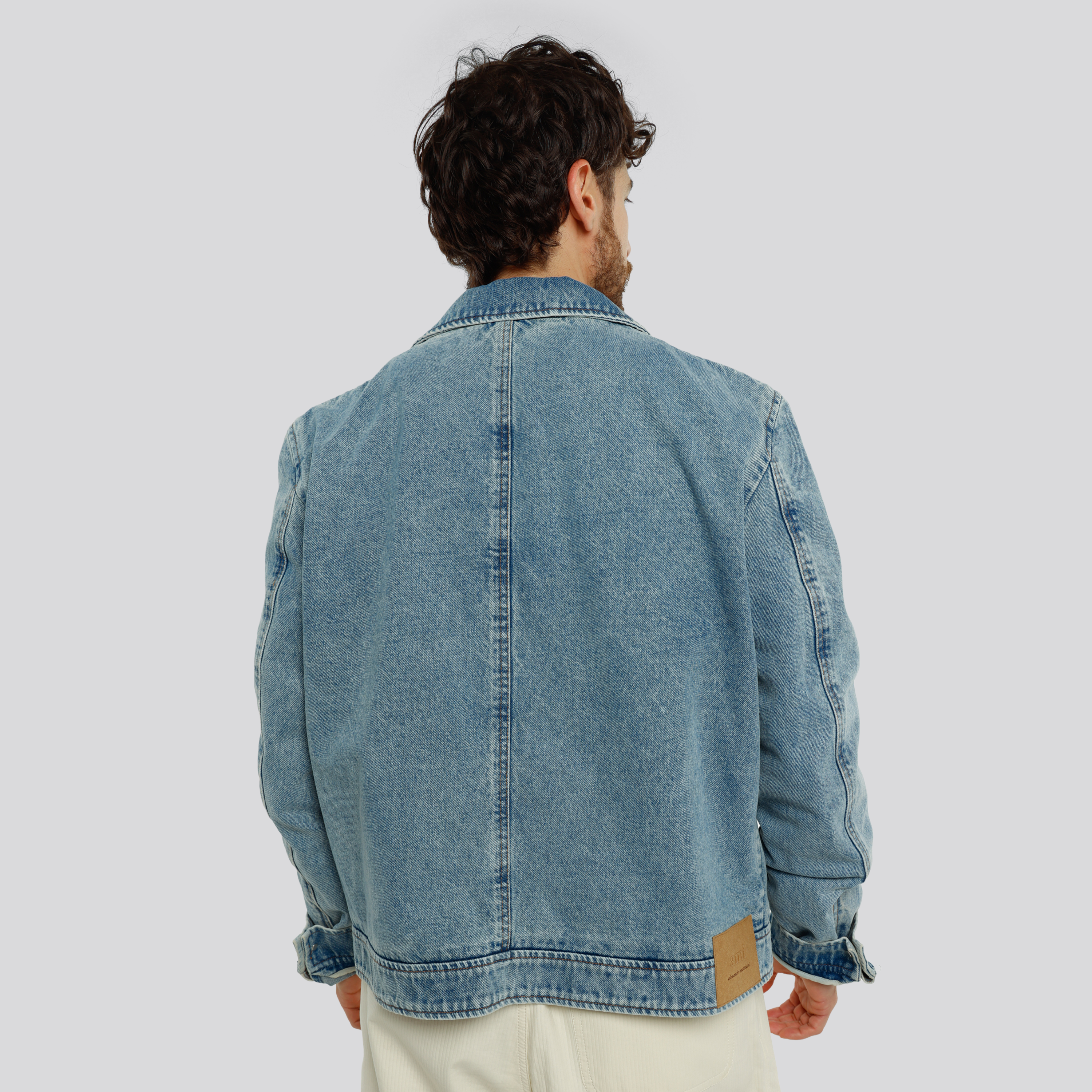 Chaqueta Denim Ami Paris Coeur Zipped