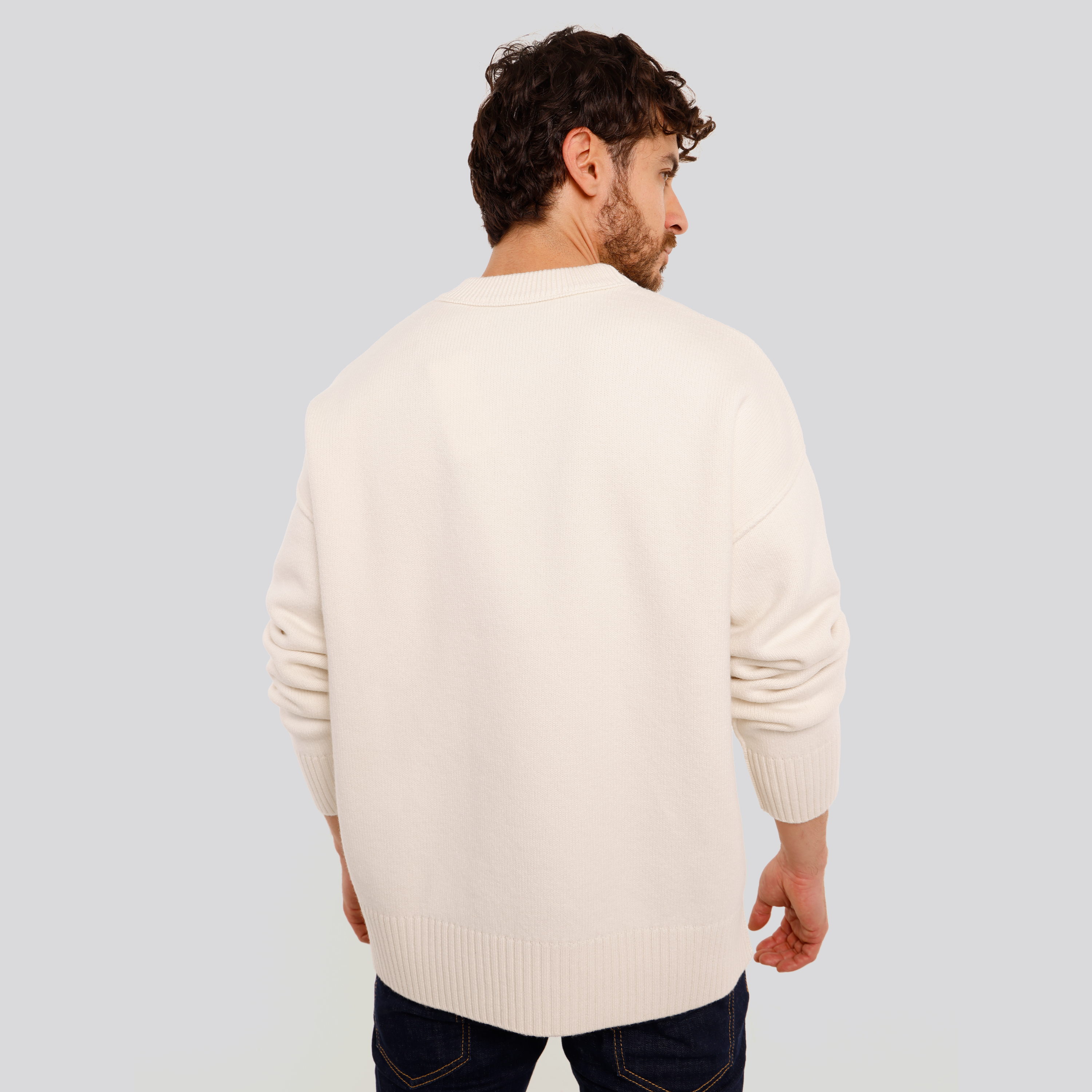 Buzo Blanco Ami Paris Contrasted Coeur