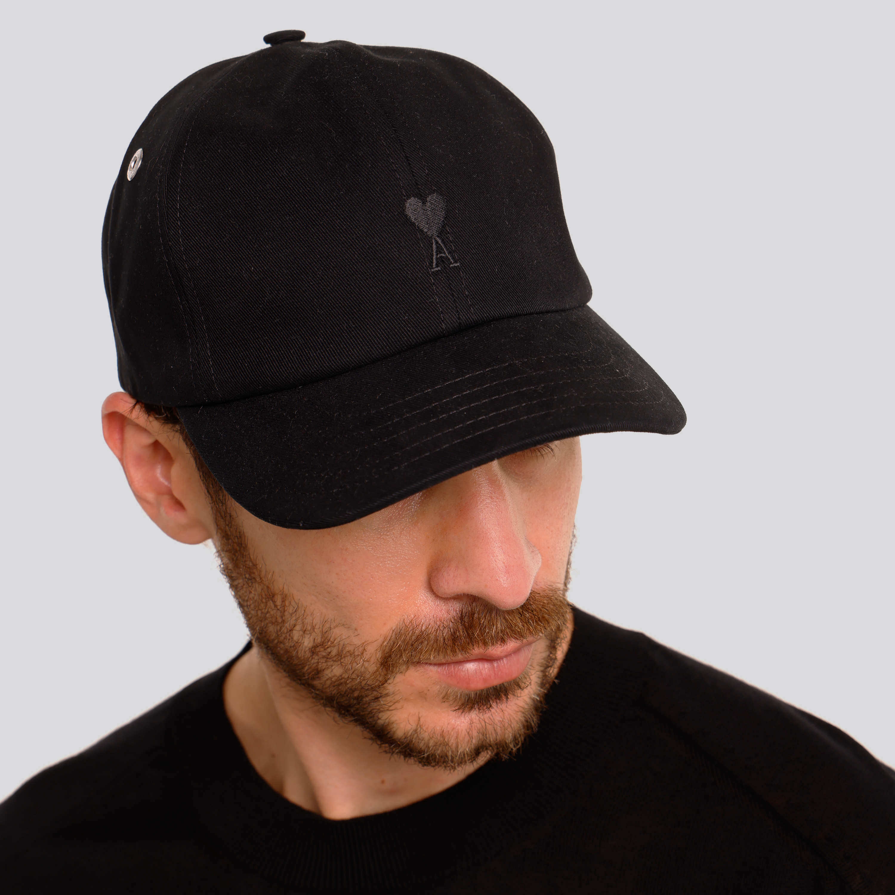 Gorra Negro Ami Paris Coeur