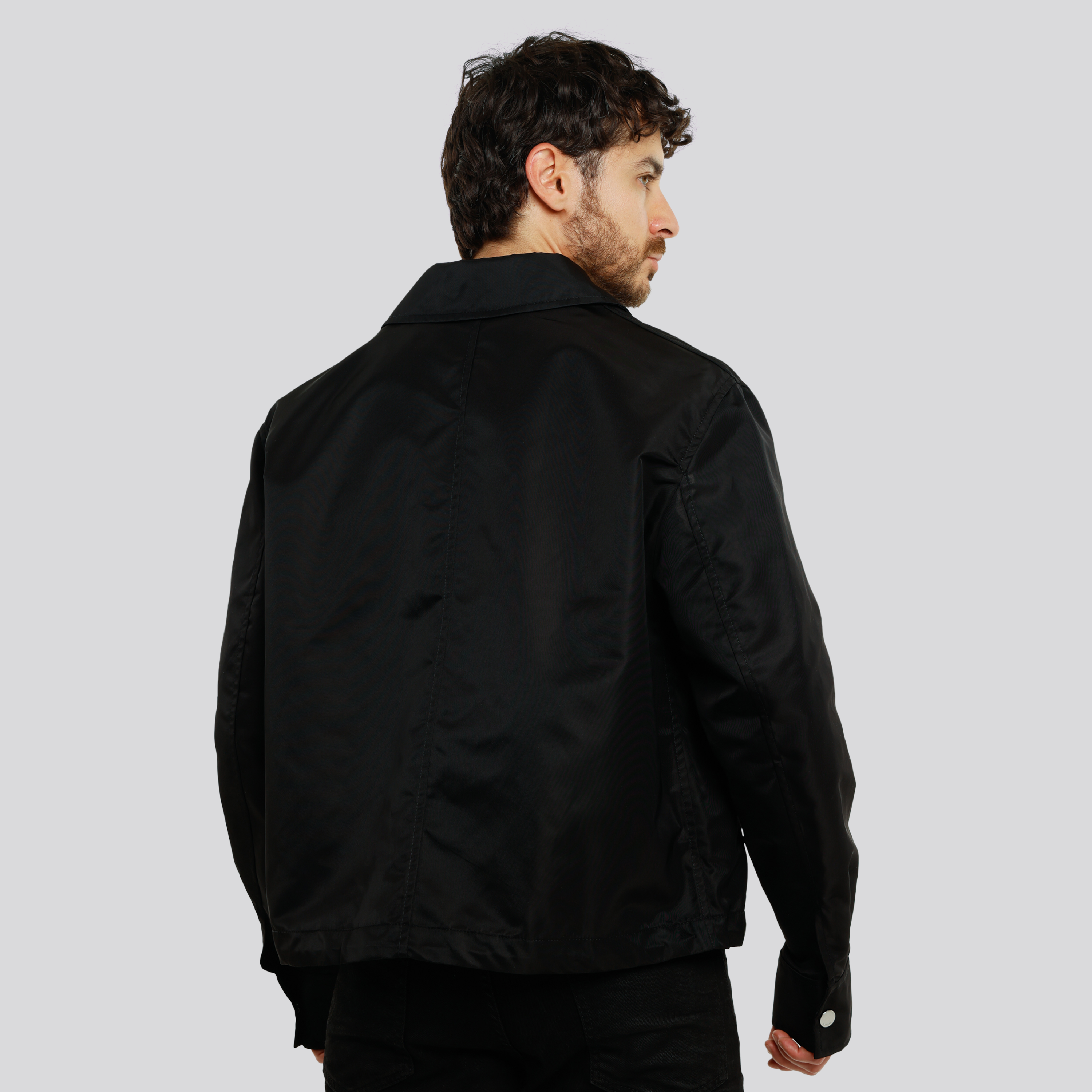 Chaqueta Negra Ami Paris Zipped