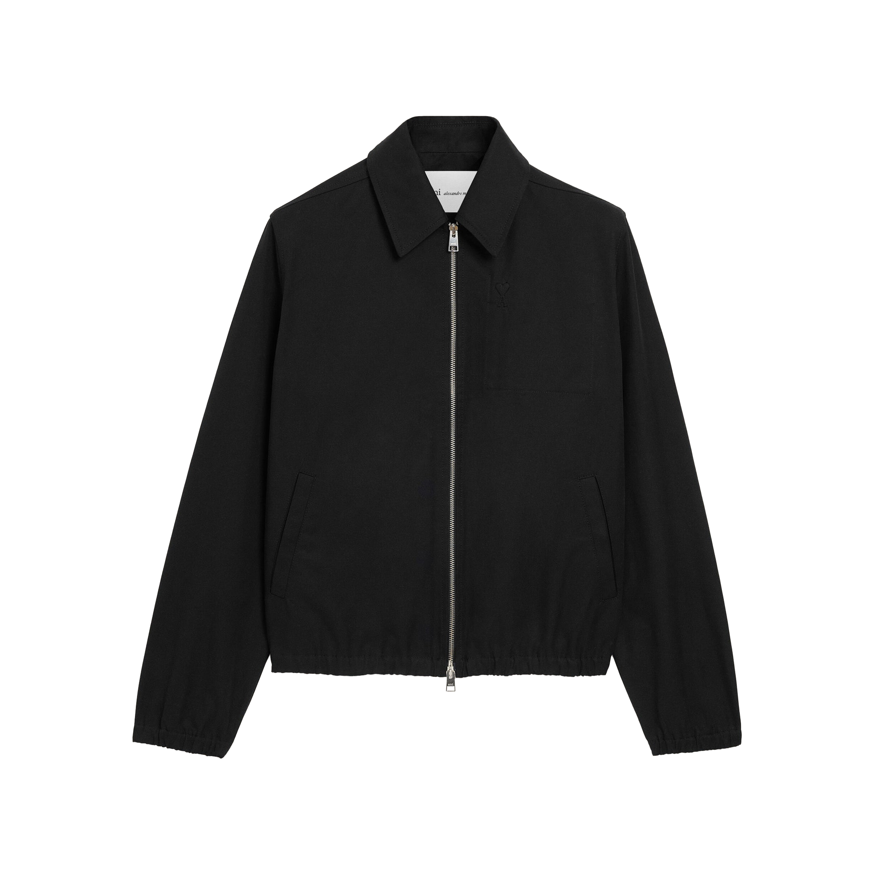 Chaqueta Negra Ami Paris Zipped