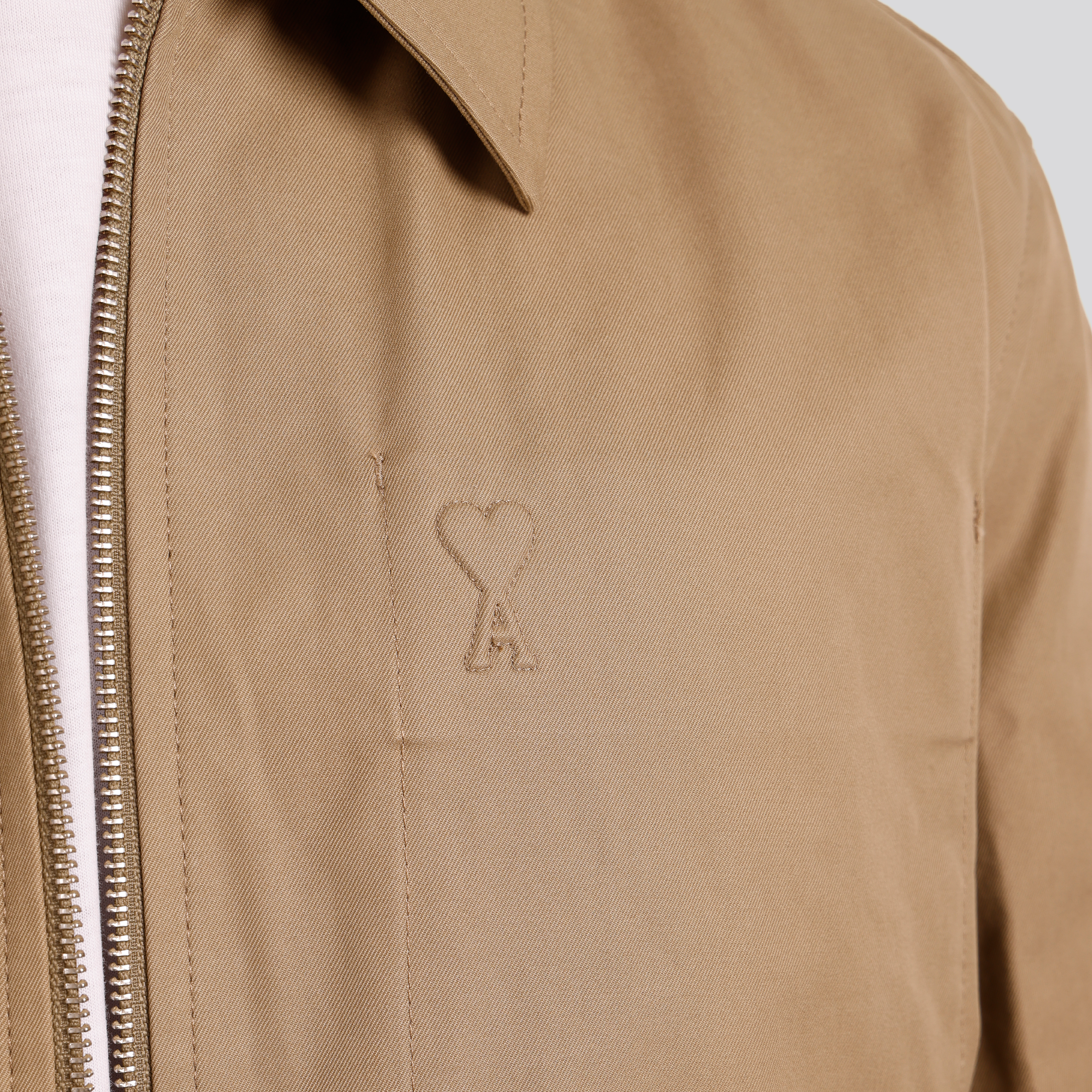 Chaqueta Beige Ami Paris Zipped