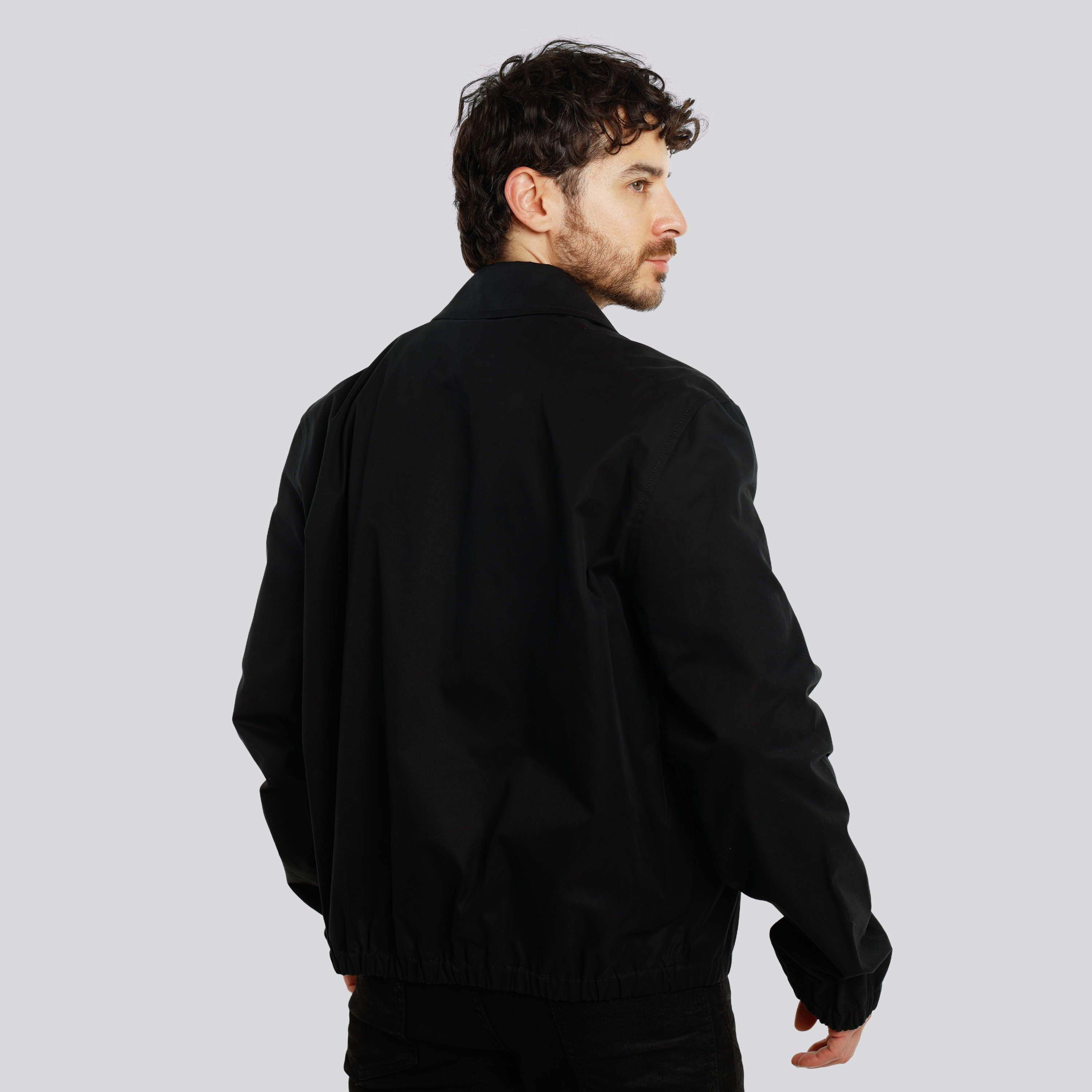 Chaqueta Negra Ami Paris Buttoned Nylon