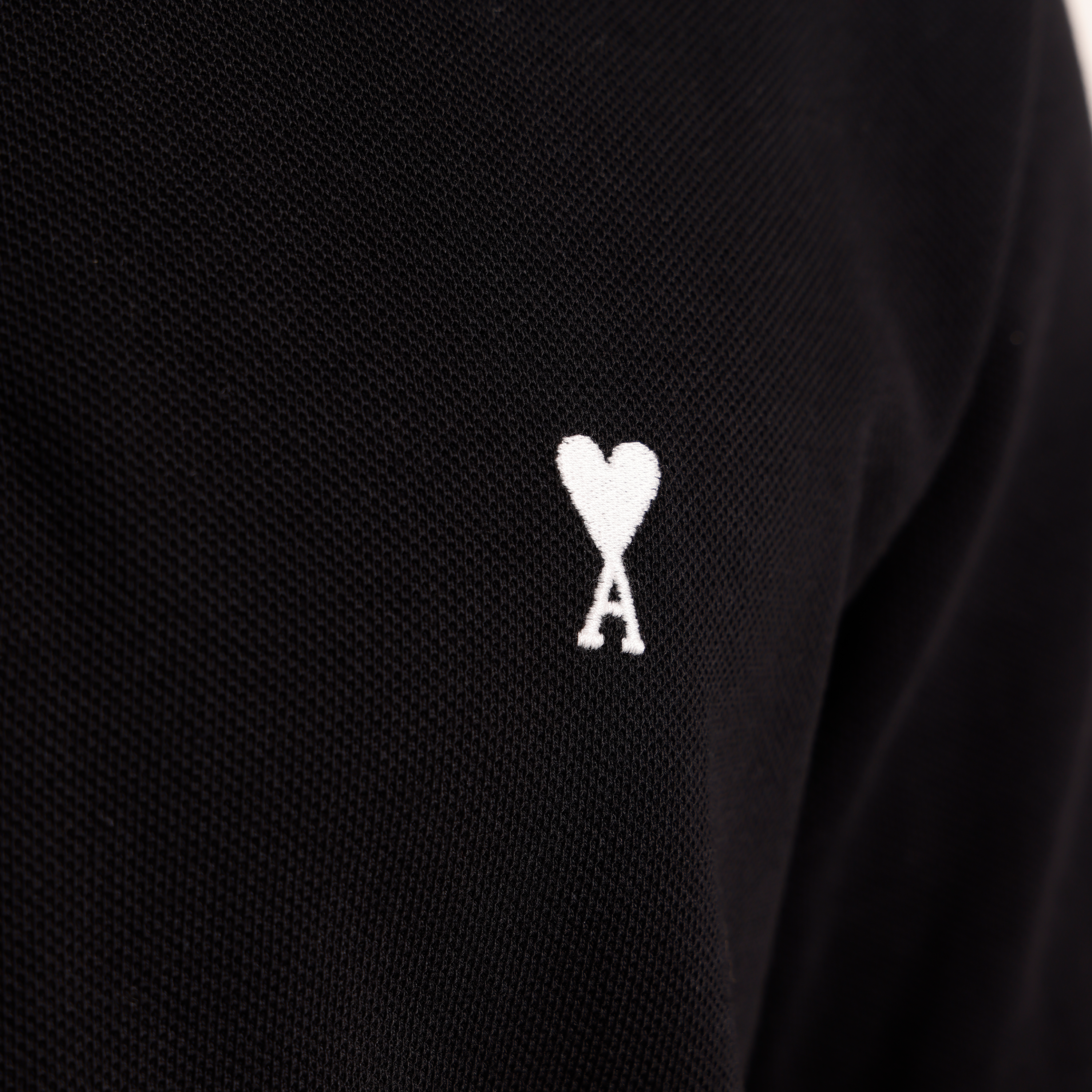 Camiseta Tipo Polo Negro Ami Paris De Coeur