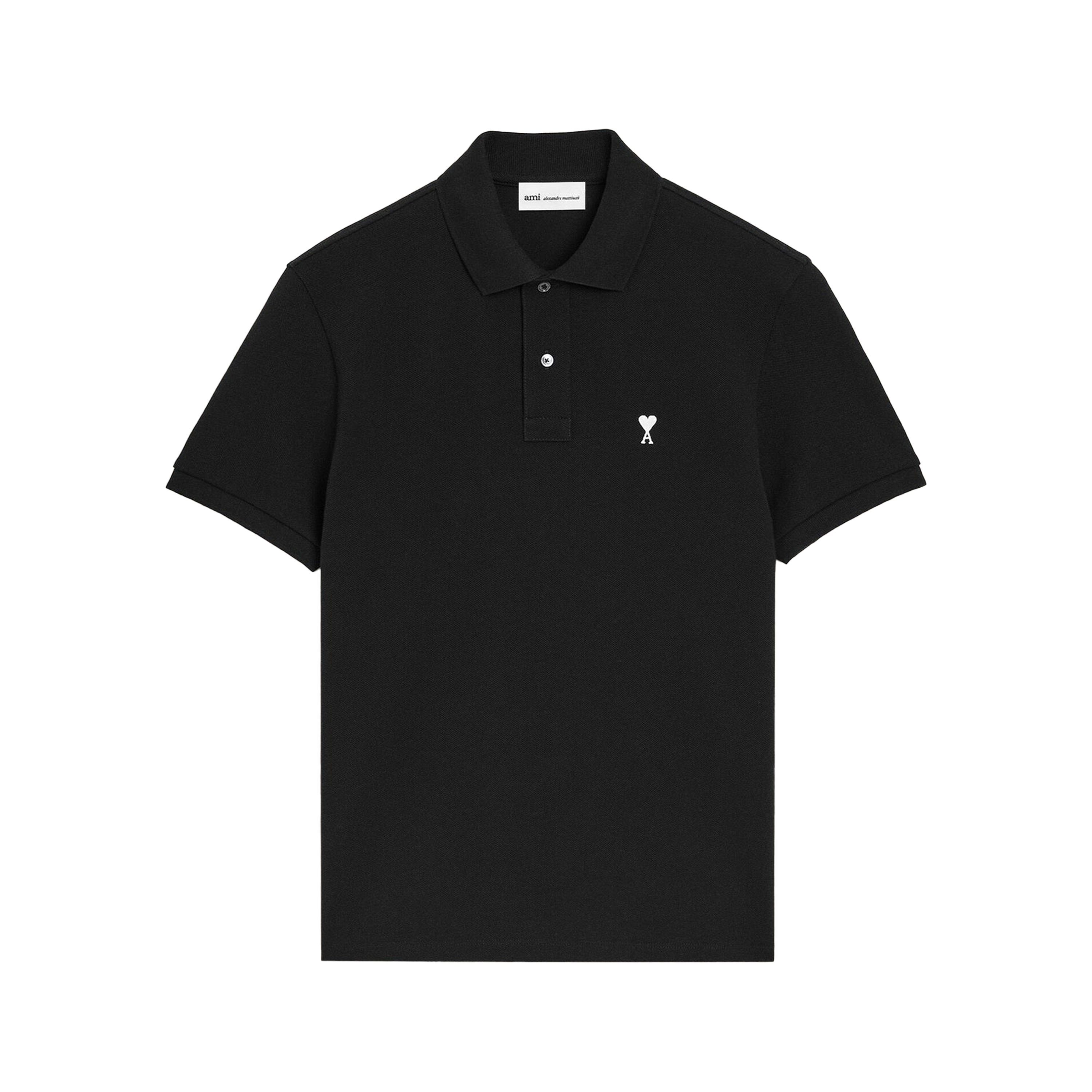 Camiseta Tipo Polo Negro Ami Paris De Coeur