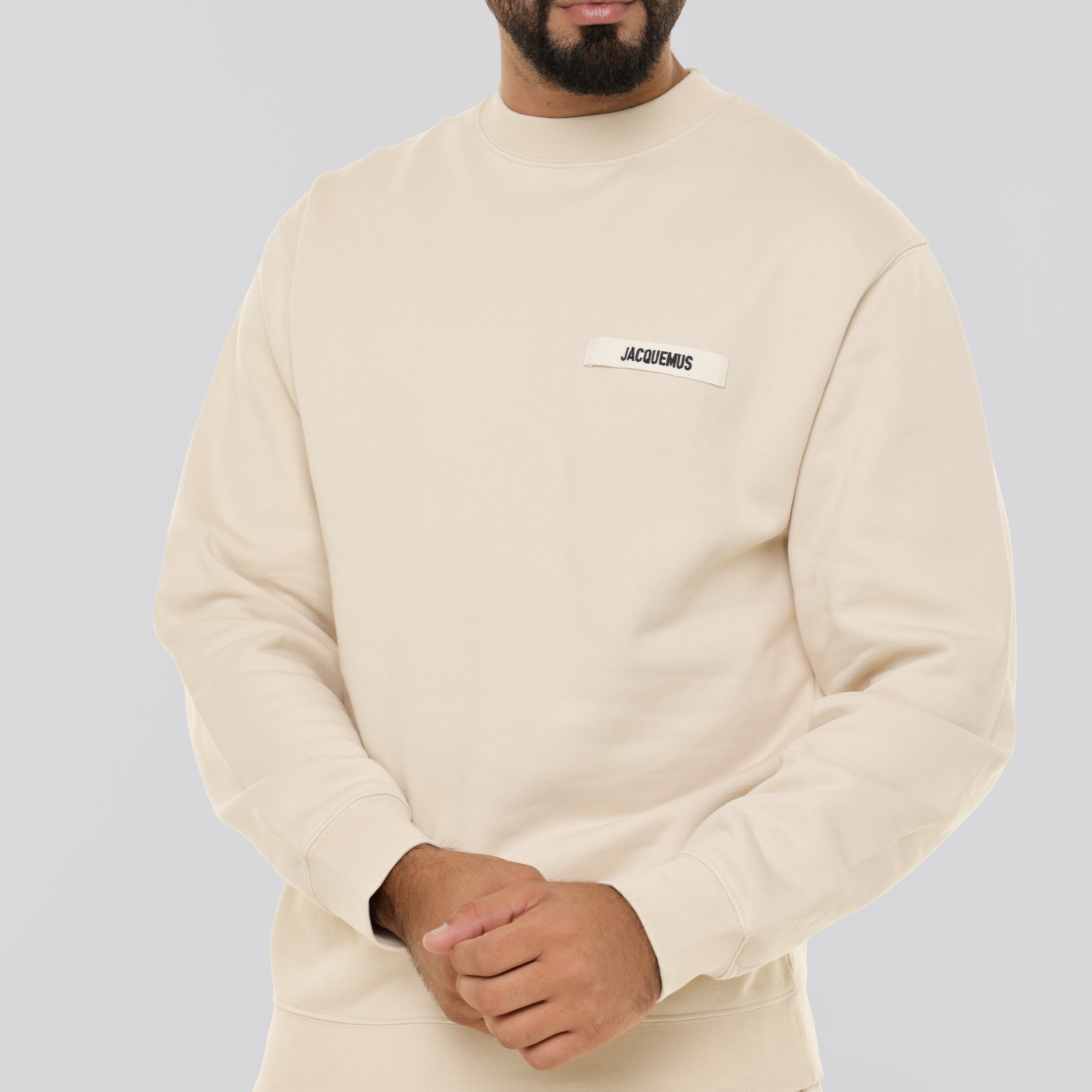 Buzo Beige Jacquemus Le Sweatshirt Gros Grain