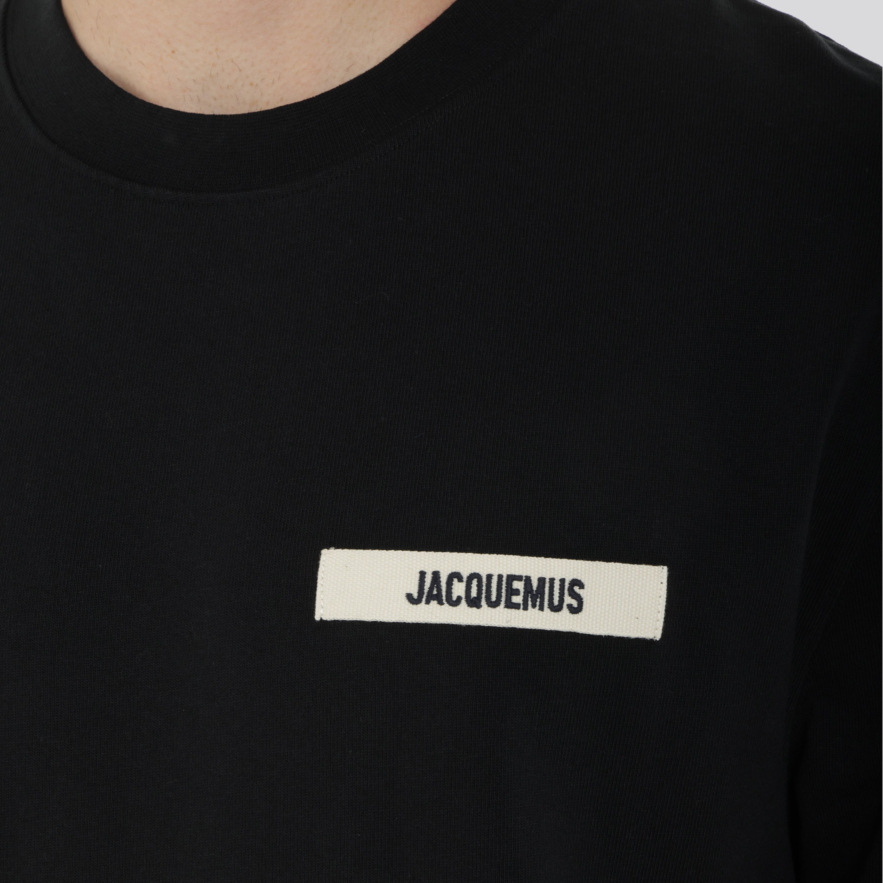 Camiseta Negra Jacquemus Le Tshirt Gros Grain