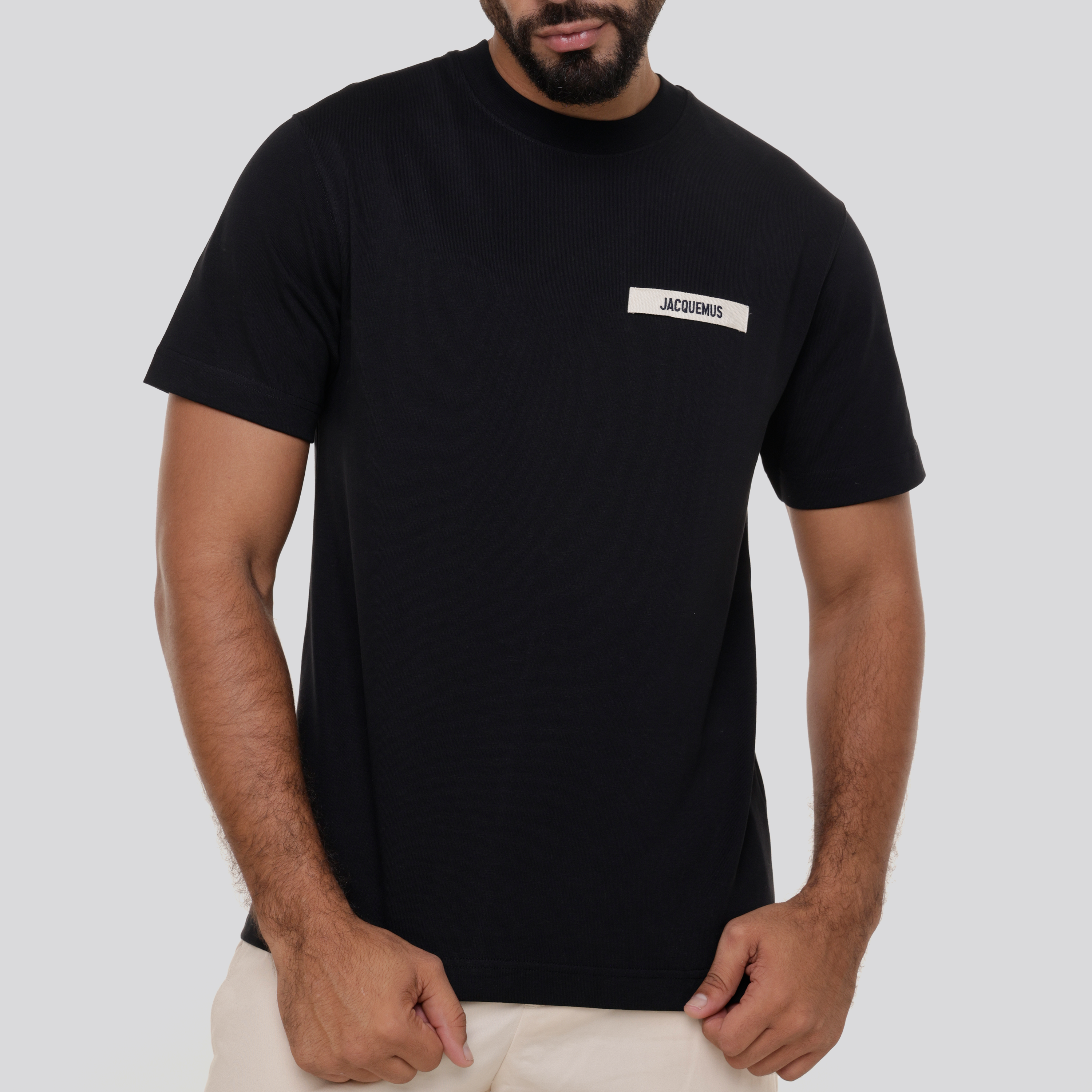 Camiseta Negra Jacquemus Le Tshirt Gros Grain