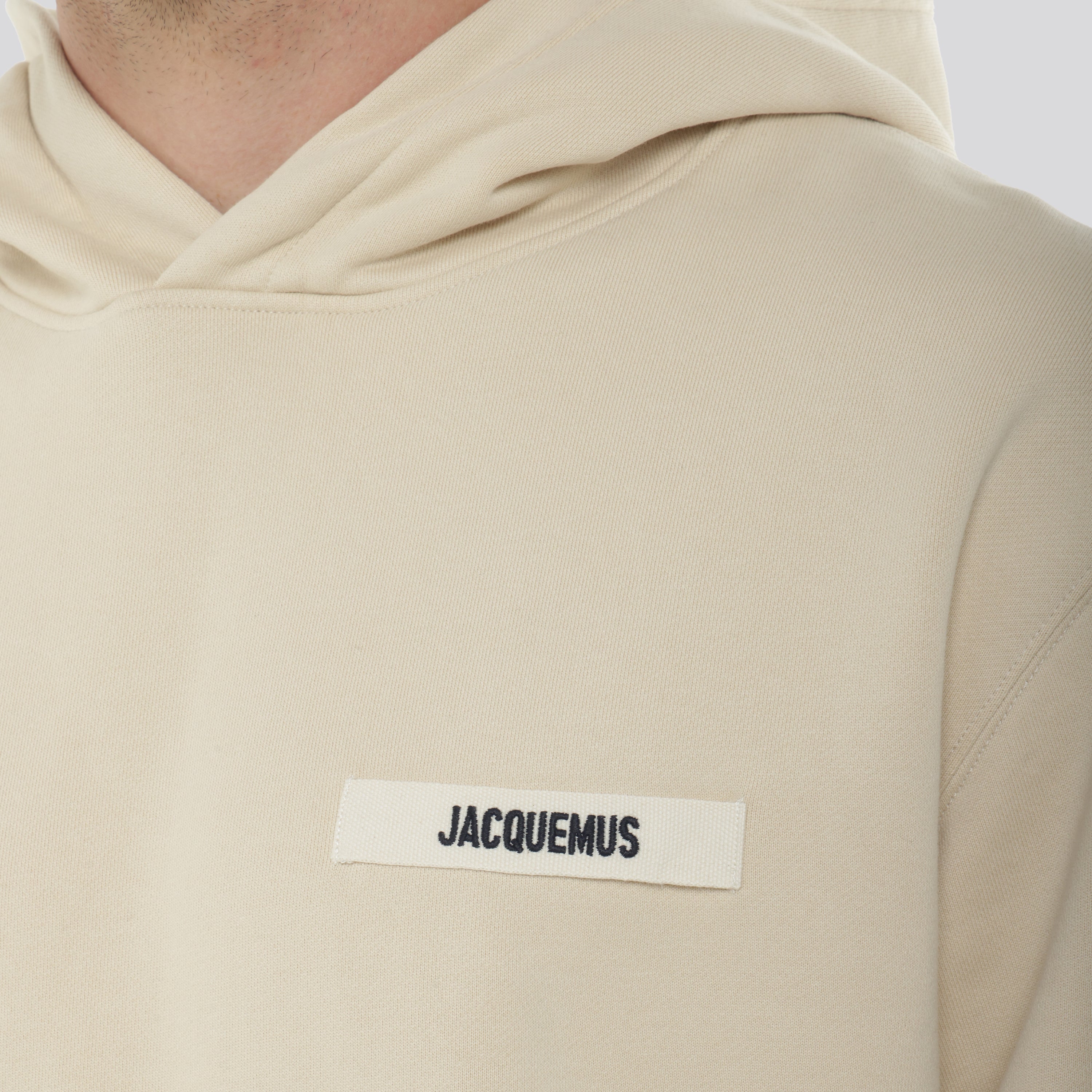 Buzo Tipo Hoddie Beige Jacquemus Le Hoodie Gros Grain