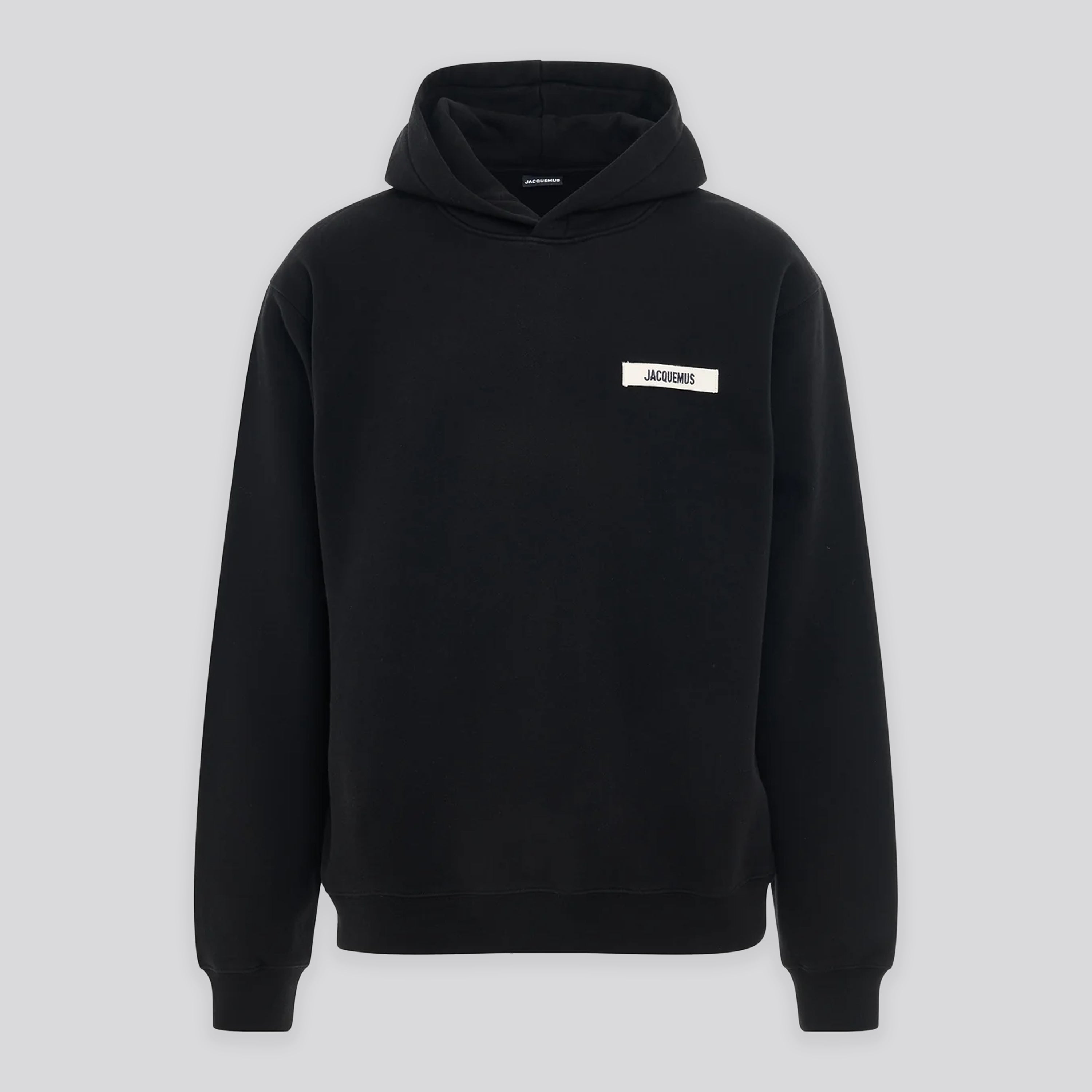 Buzo Tipo Hoddie Negro Jacquemus Le Hoodie Gros Grain