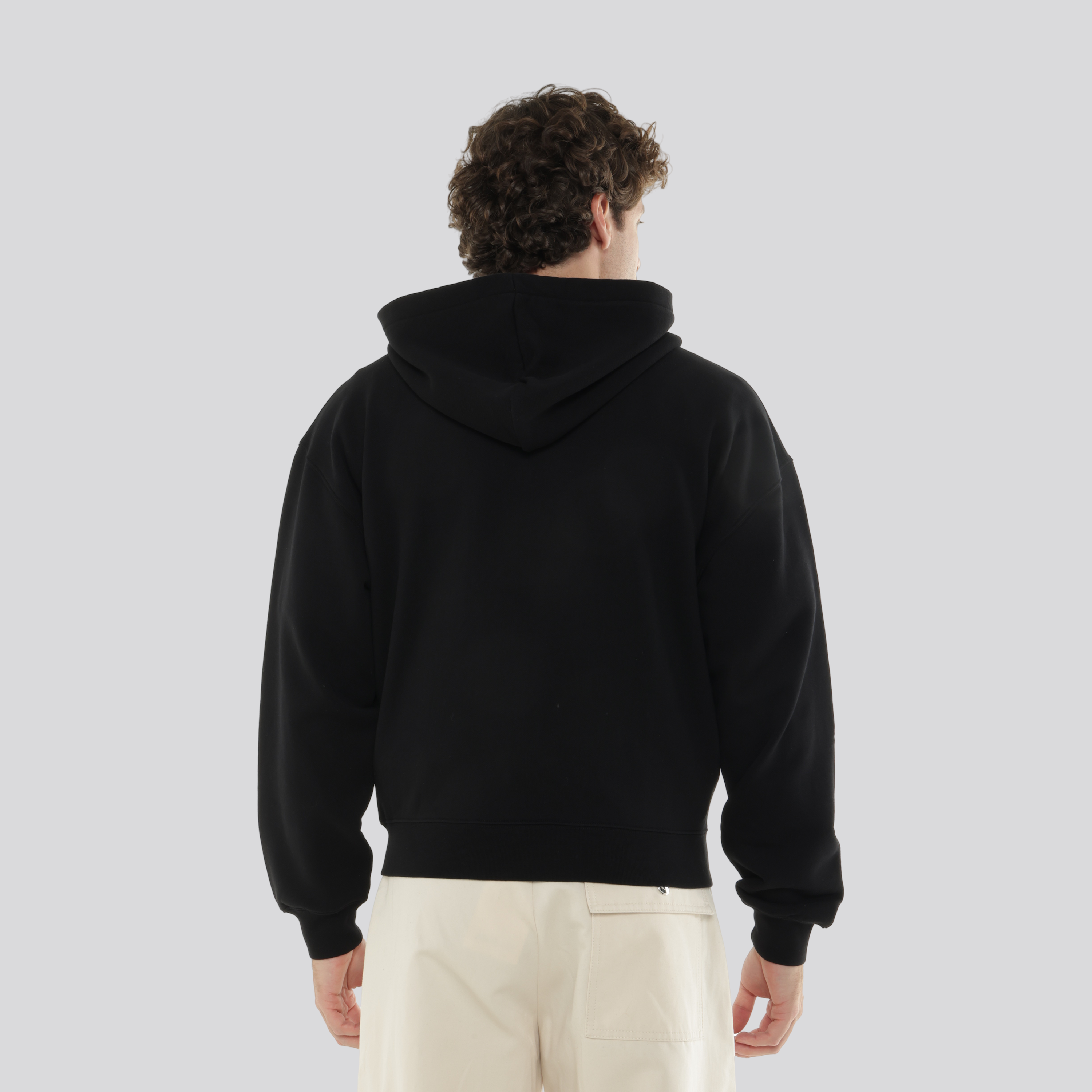 Chaqueta Negra Jacquemus Le Hoodie Zip Gros Grain