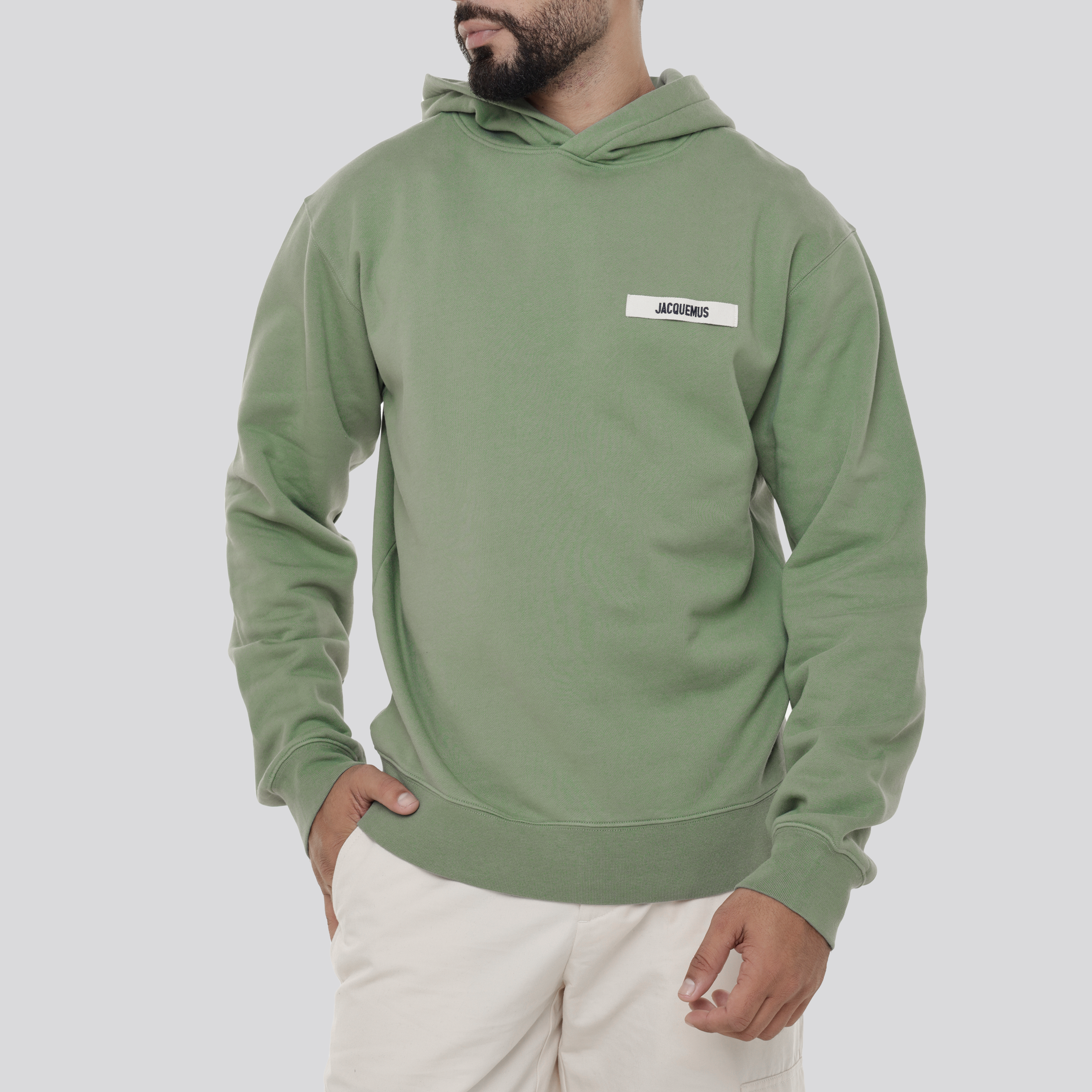 Buzo Tipo Hoddie Verde Jacquemus Le Hoodie Gros Grain