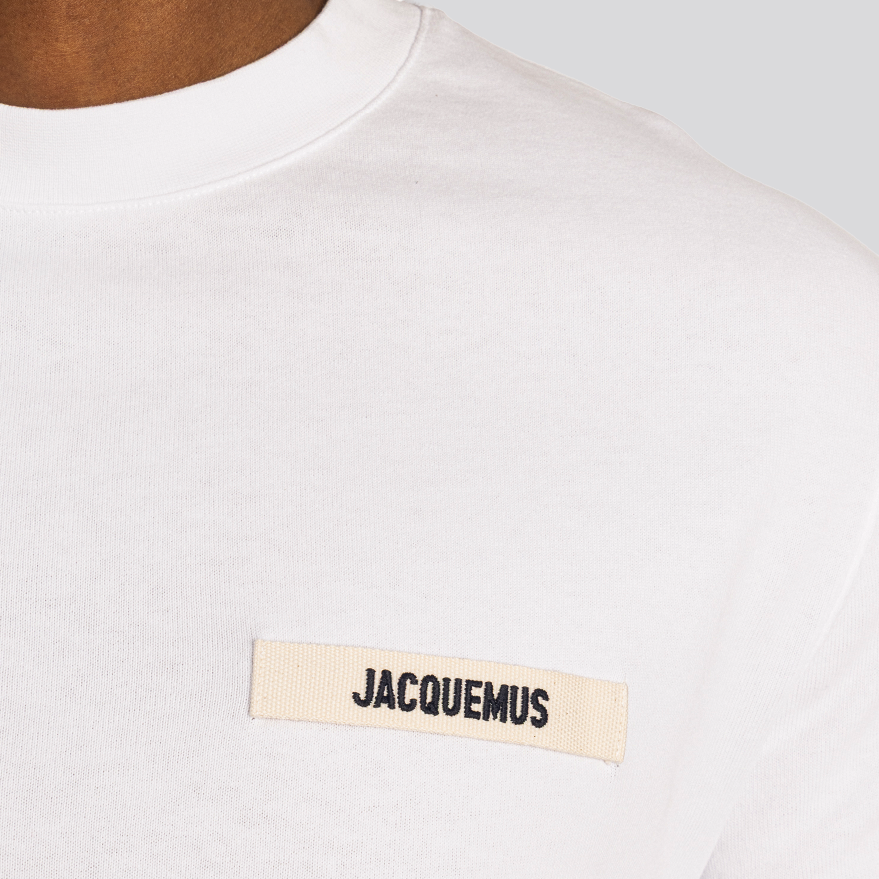 Camiseta Blanco Jacquemus Le Tshirt Gros Grain Long Sleeves