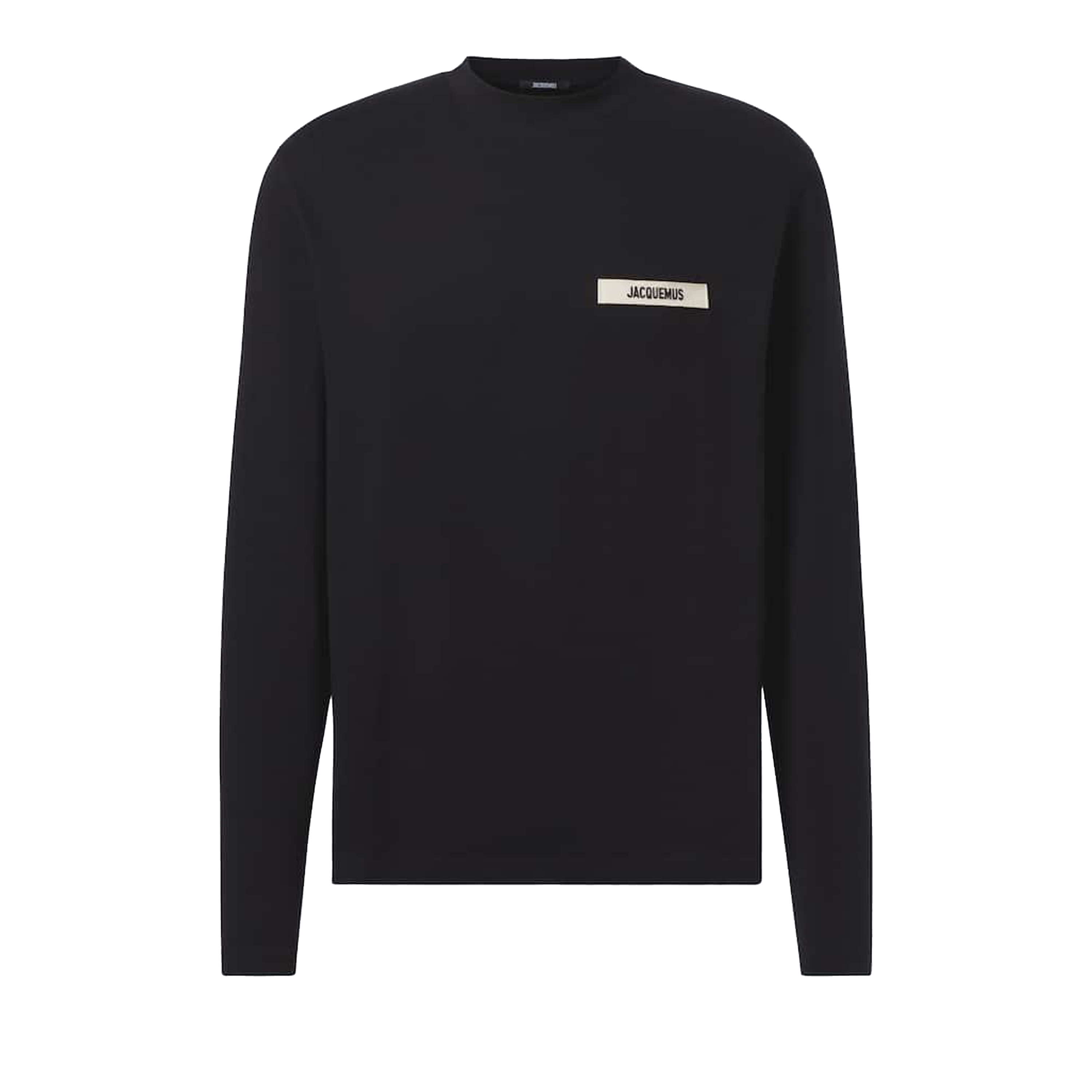 Camiseta Negro Jacquemus Le Tshirt Gros Grain Long Sleeves