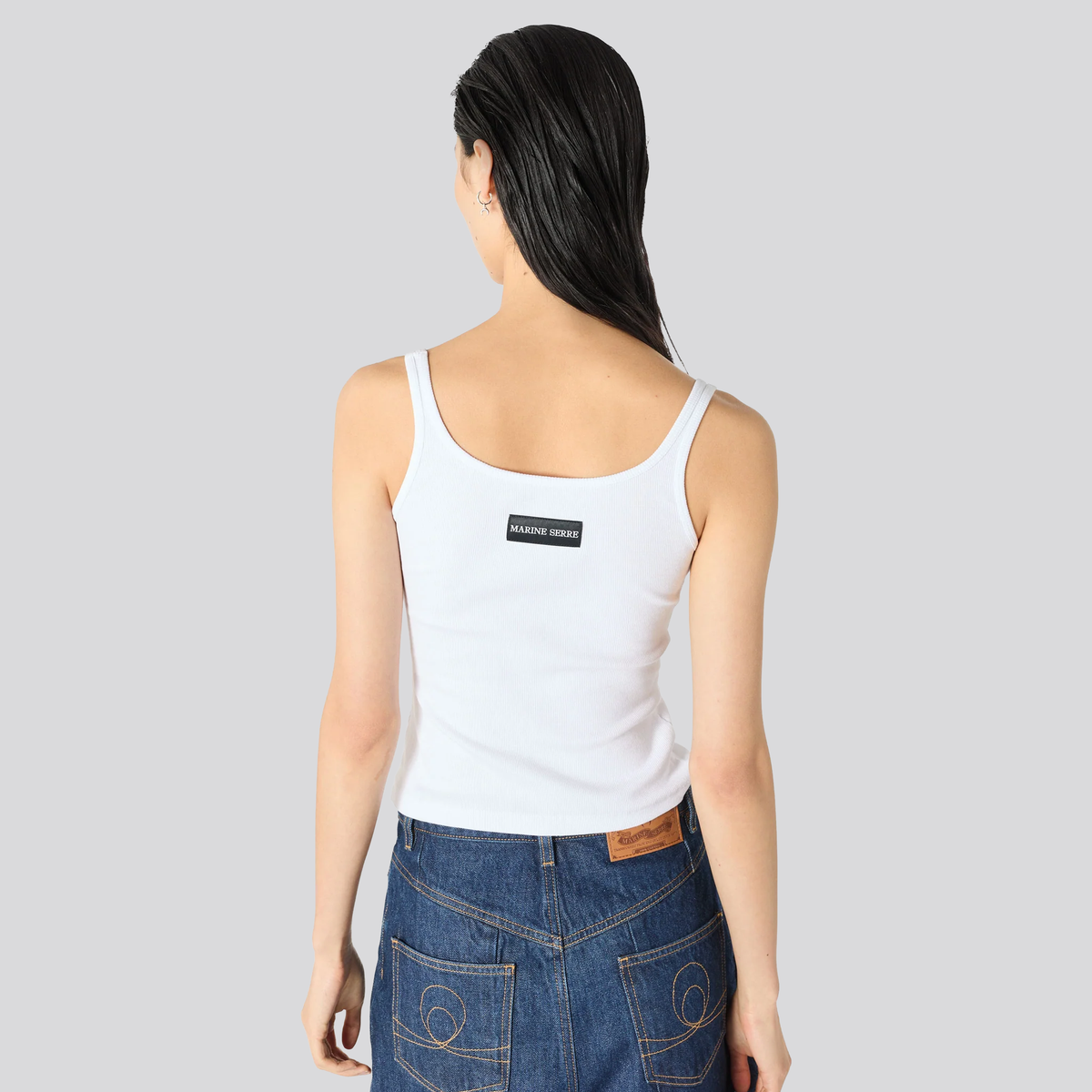 Top Blanco Marine Serre Moon Logo Ribbed Tank