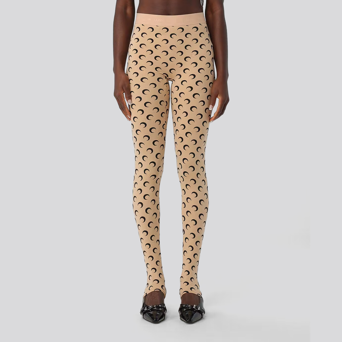 Legging Beige Marine Serre Moon Printed
