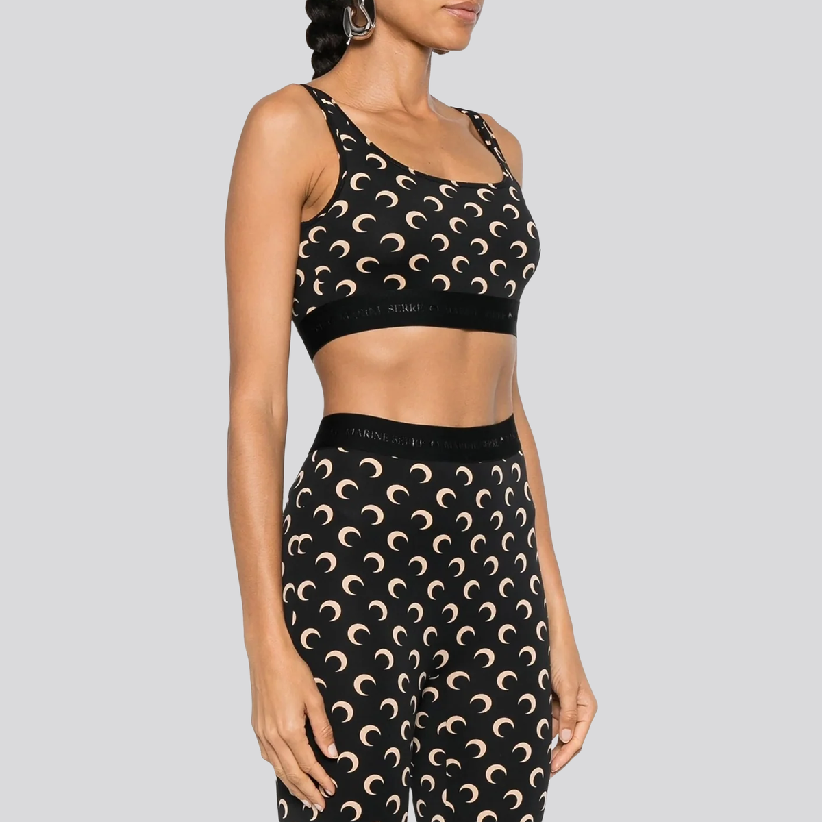 Top Deportivo Negro Marine Serre Moon Printed