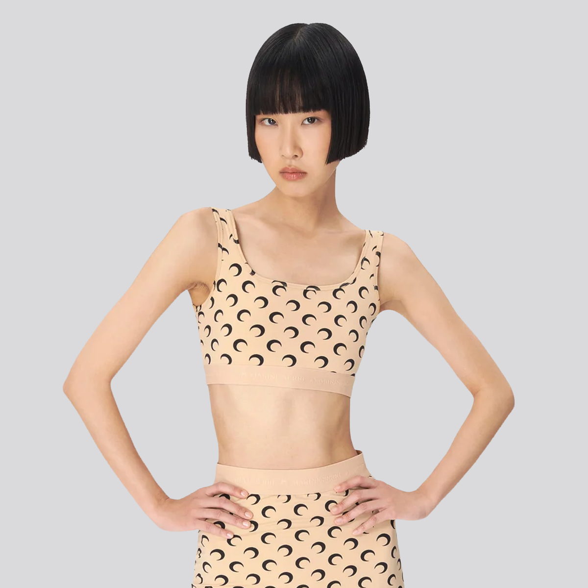 Top Deportivo Beige Marine Serre Moon Printed