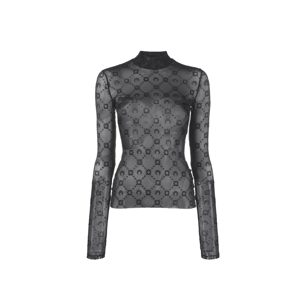 Top Negro Marine Serre Moonogram Highneck