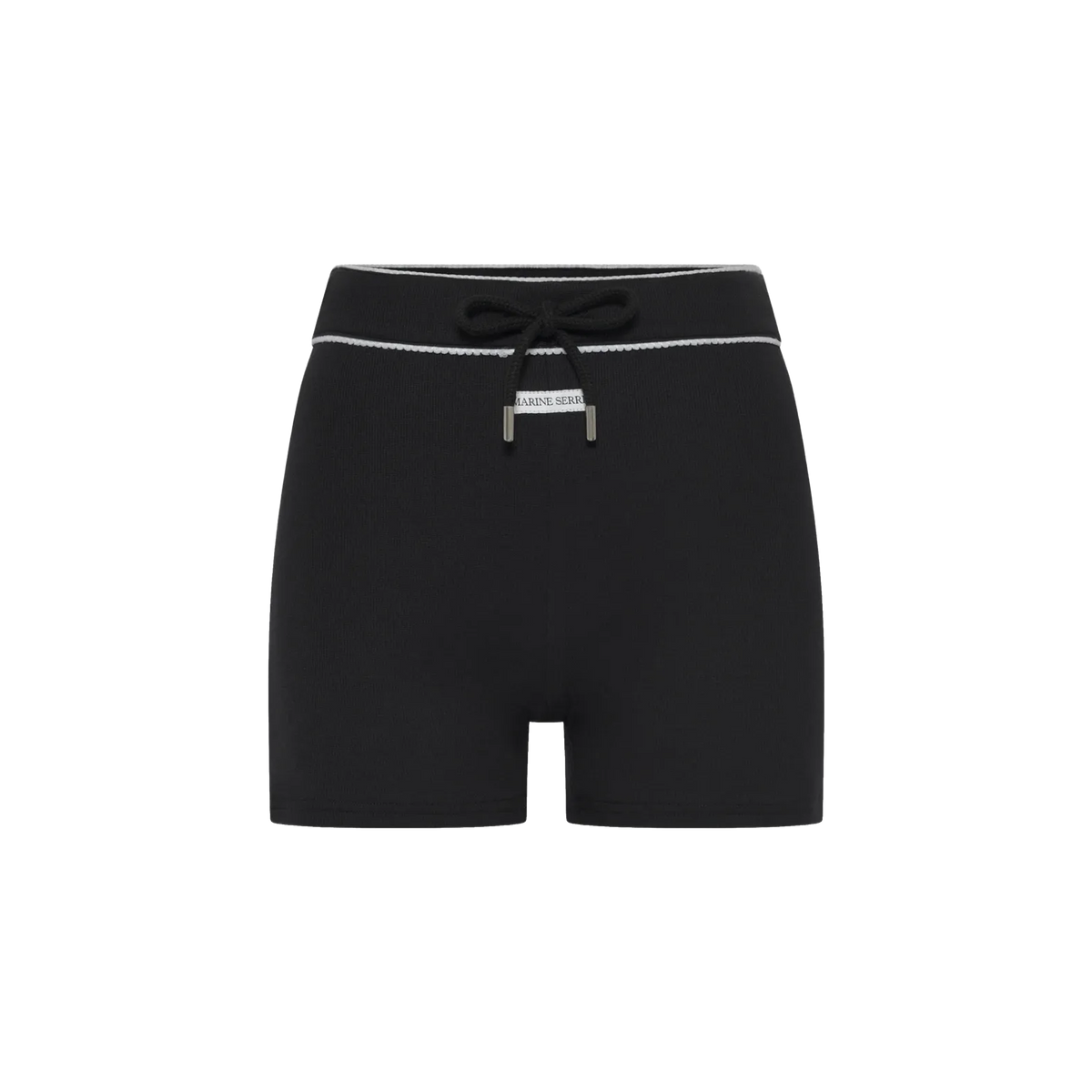 Short Negro Marine Serre Light Ribbed Drawstring