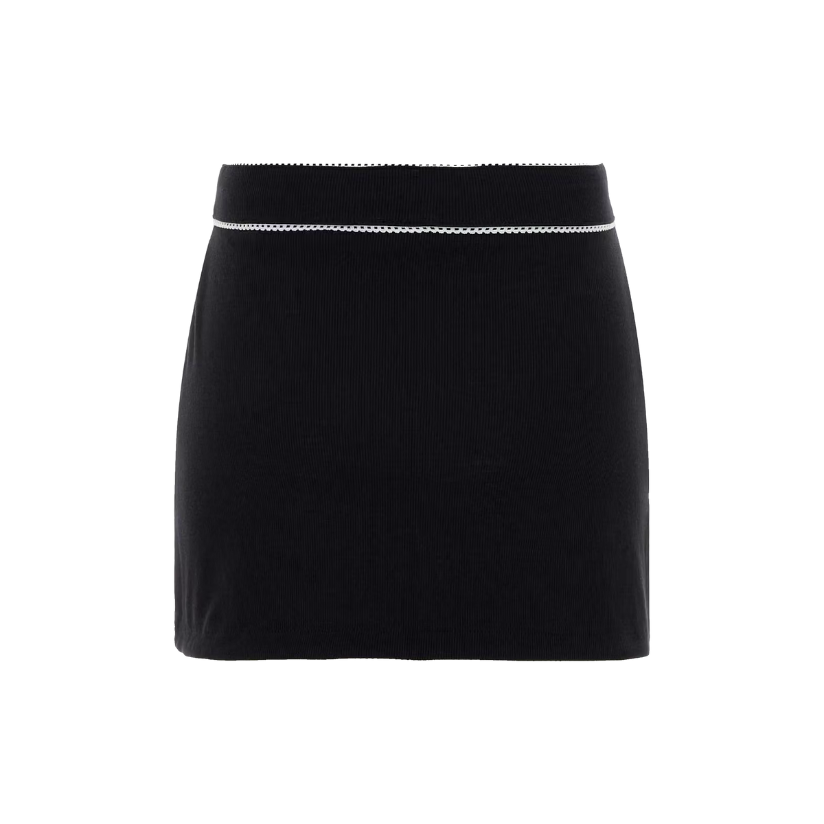 Falda Negra Marine Serre Light Ribbed