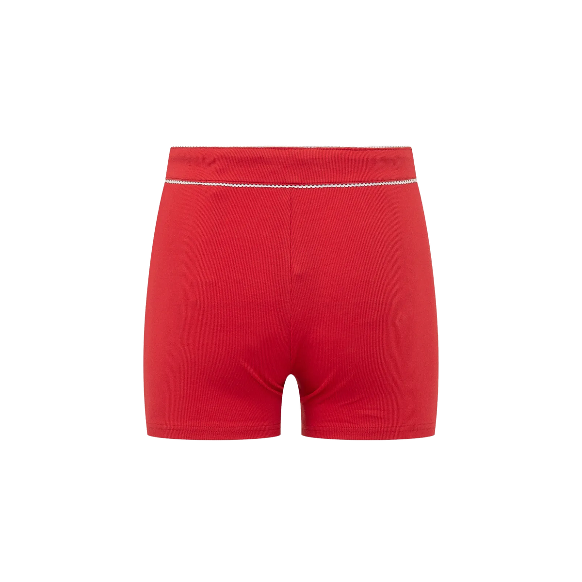 Short Rojo Marine Serre Light Ribbed Drawstring
