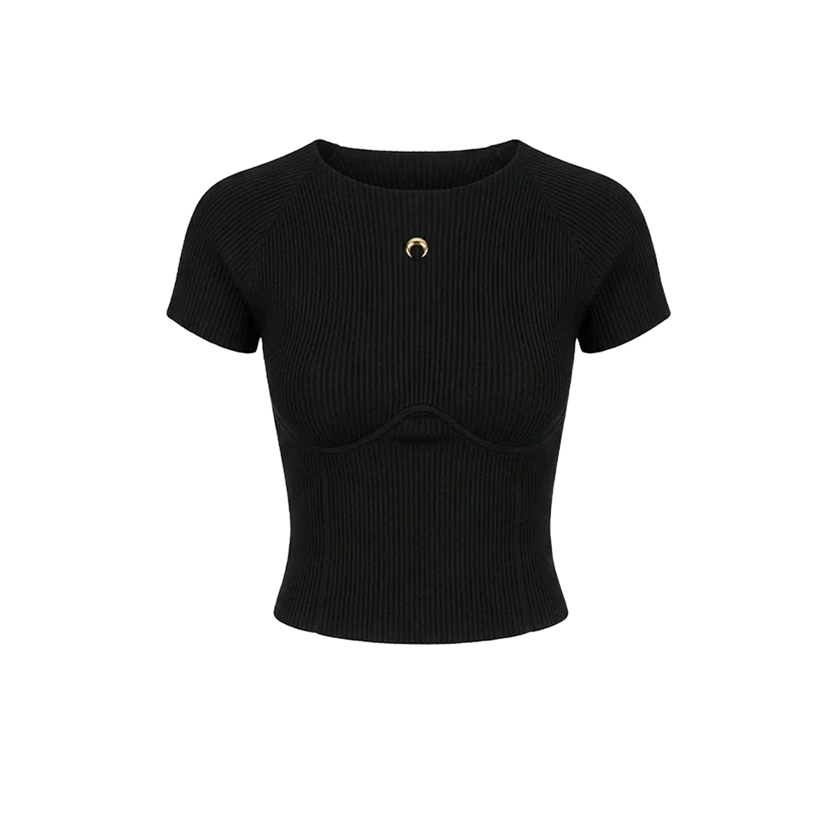 Top Negro Marine Serre Body Mapping Knit